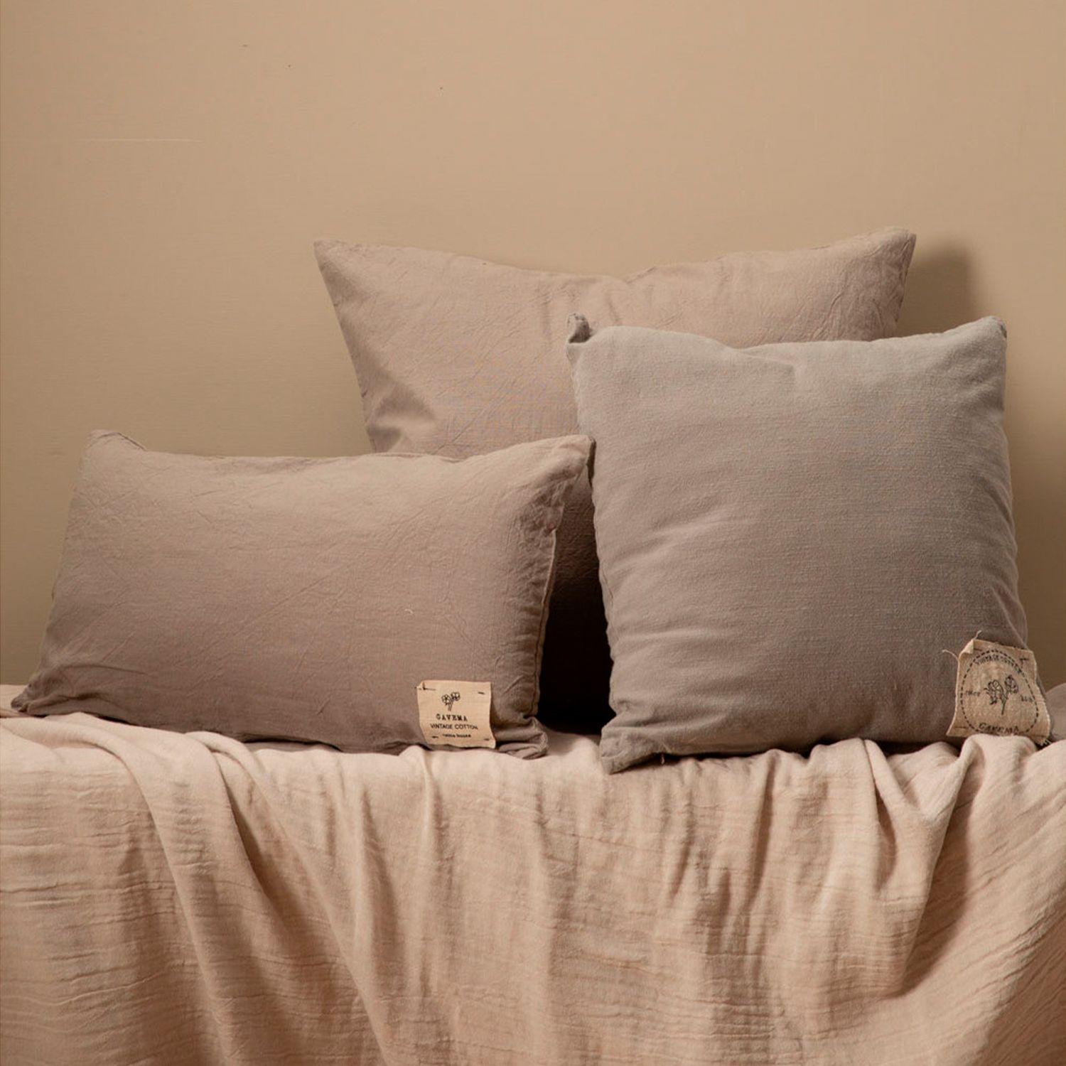 Funda Cojin Algodon Gavema 60x60 Gris -1