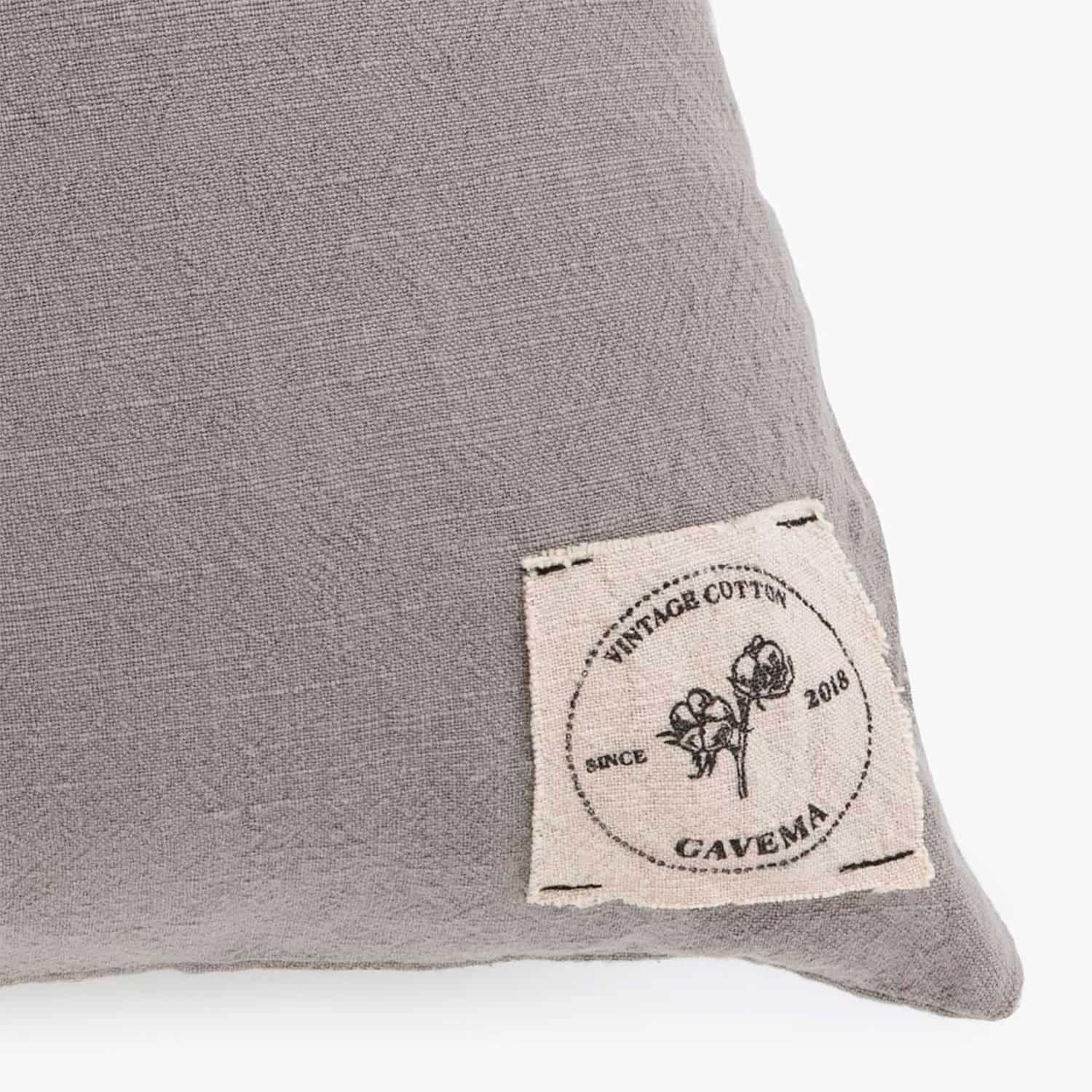 Funda Cojin Algodon Gavema 60x60 Gris -2