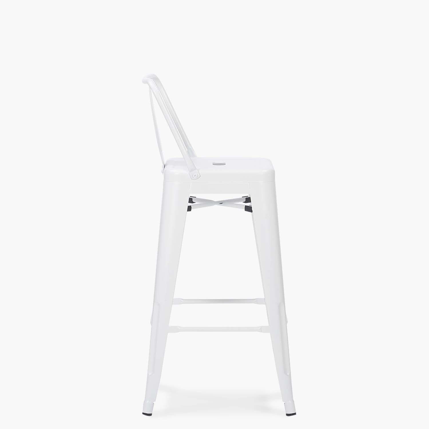 Taburete Medio 67 Tolix c/resp Blanco-2