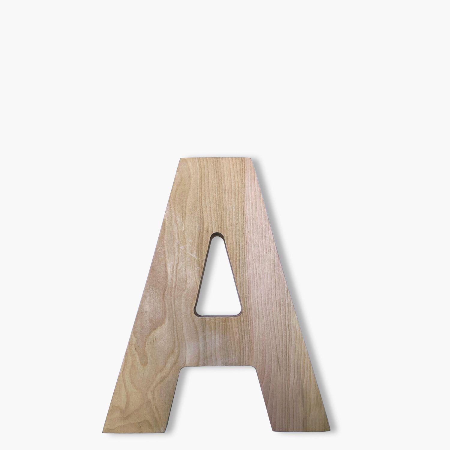 Letra Infantil Madera Inicial A-0