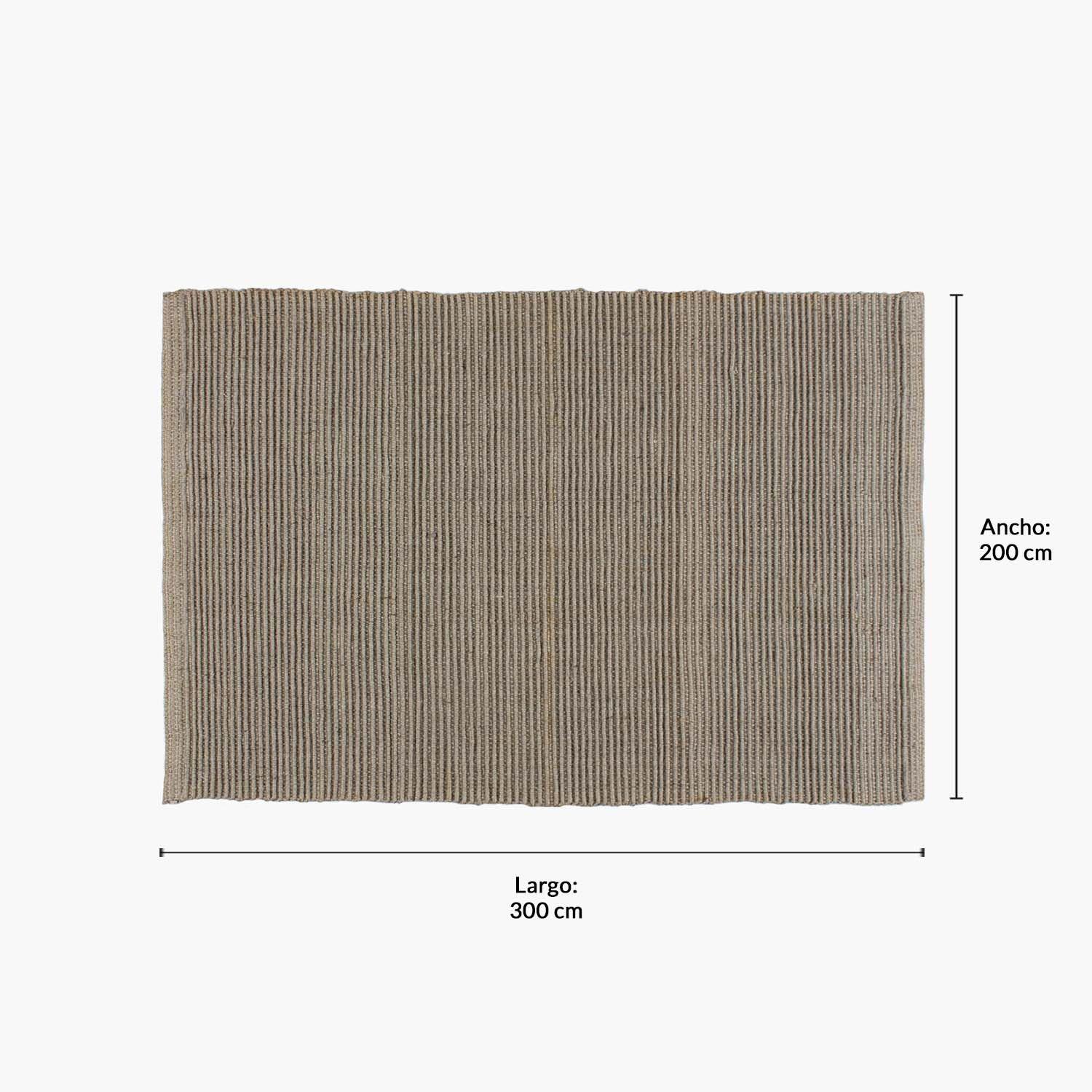 Alfombra Yute Arizona 200x300 Gris-7
