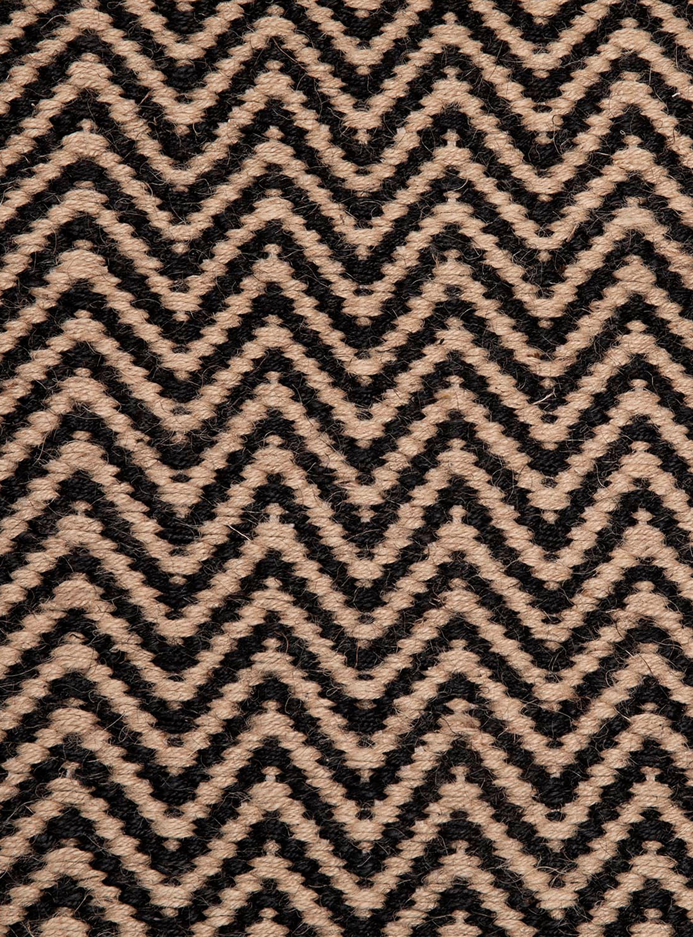 Alfombra Yute Chevron 200x300 Negro-3