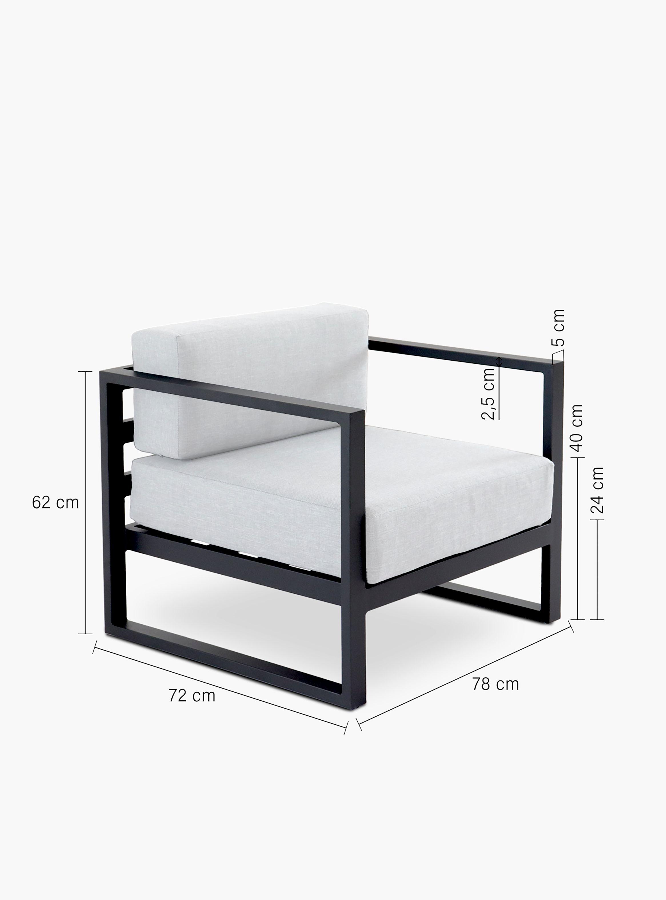 Sofá 1C Montego OLE Negro/Beige-7