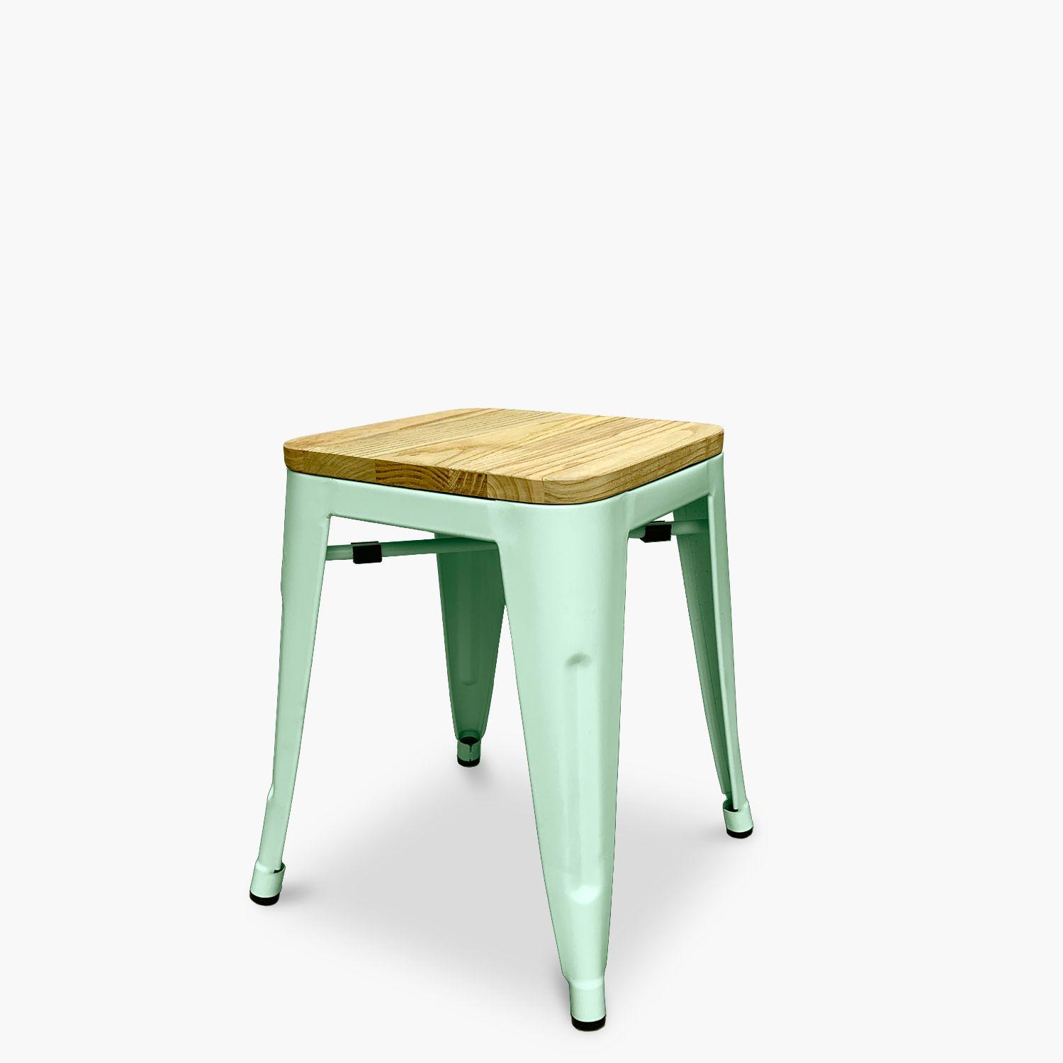 Pack 4 Pisos Tolix Asiento Madera Menta-2
