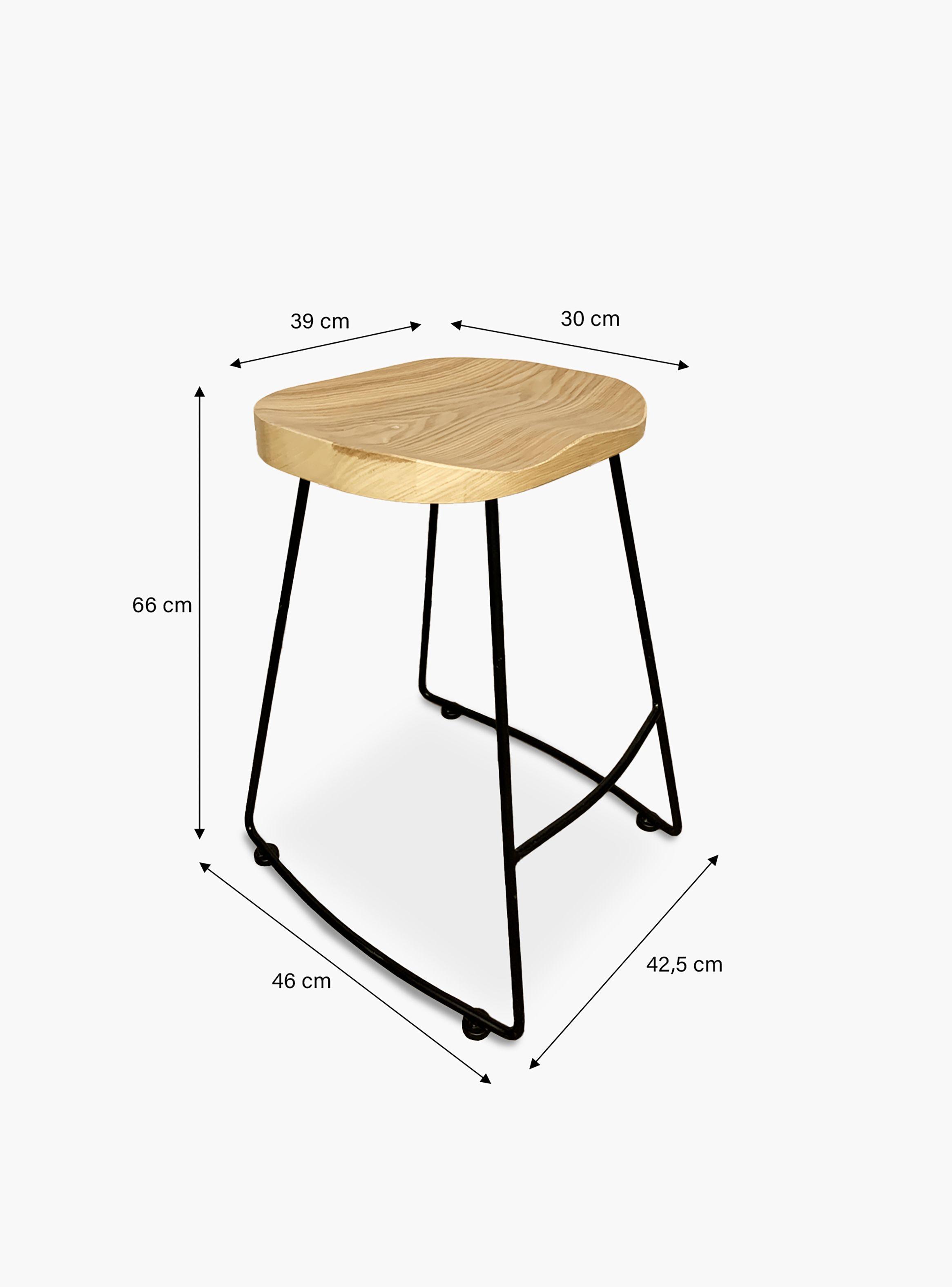 Taburete Medio 66 Madera City Natural-4
