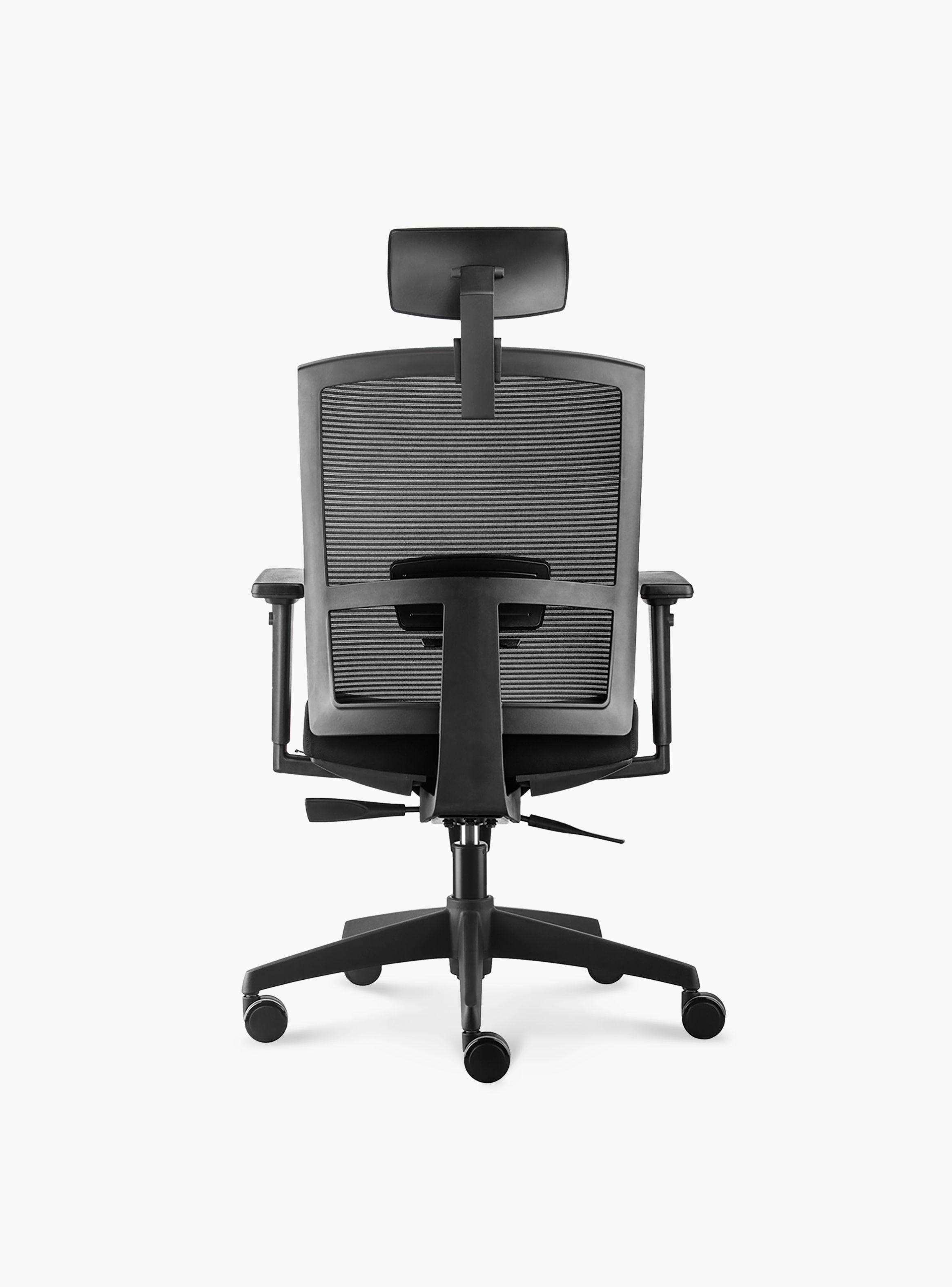 Silla Oficina Taylor Syncro Negro con cabecero-3