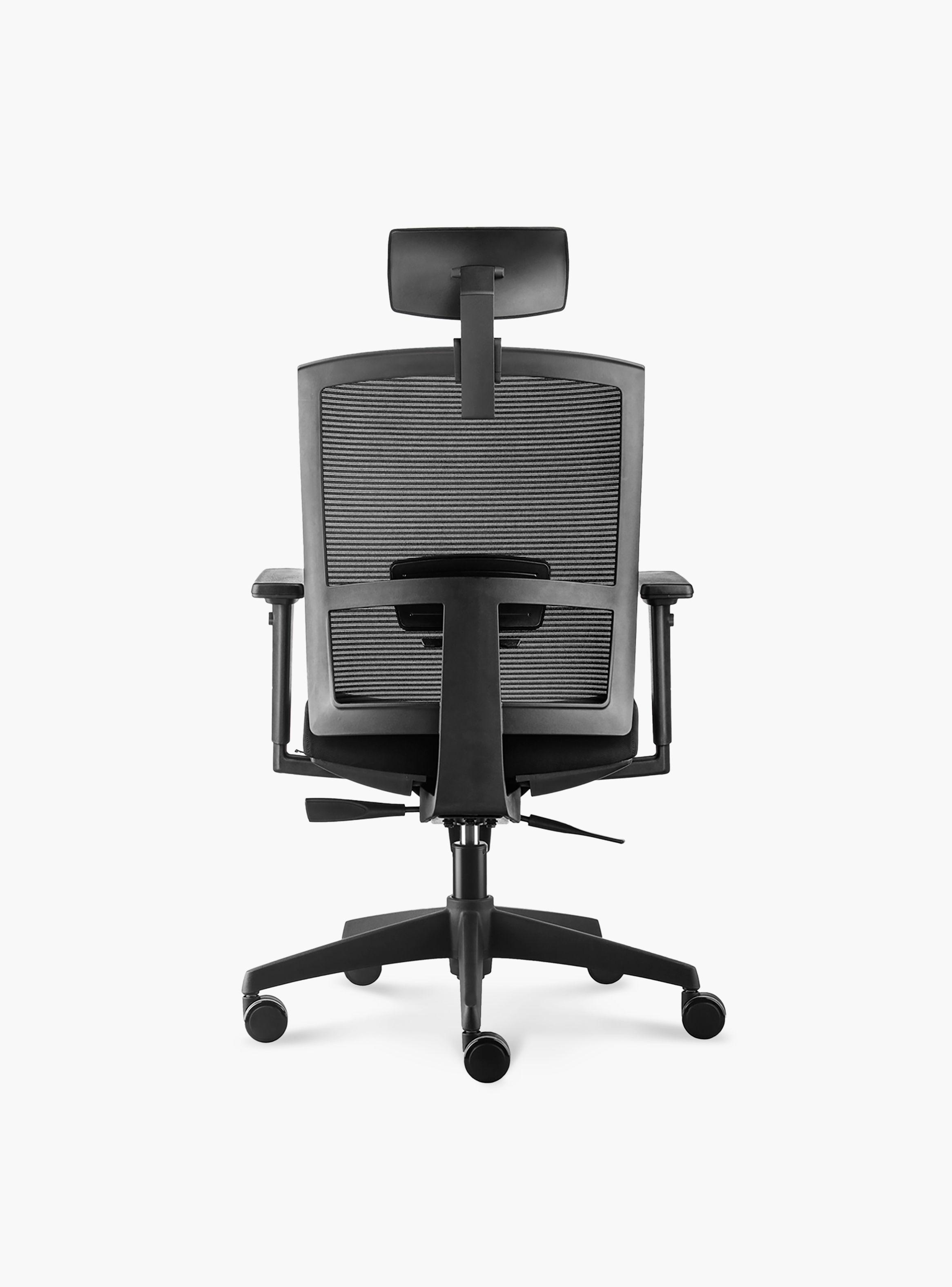 Silla Oficina Taylor Syncro Negro con cabecero-3
