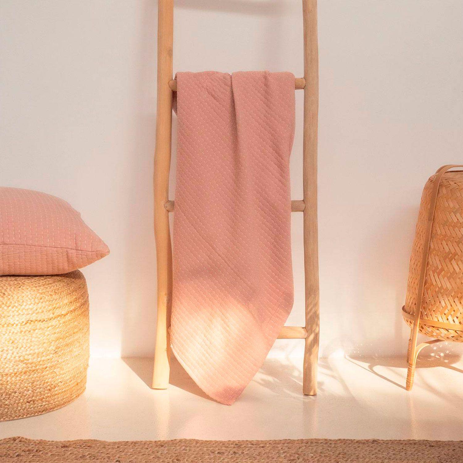 Manta Algodón Agata 120x180 Rosado-3