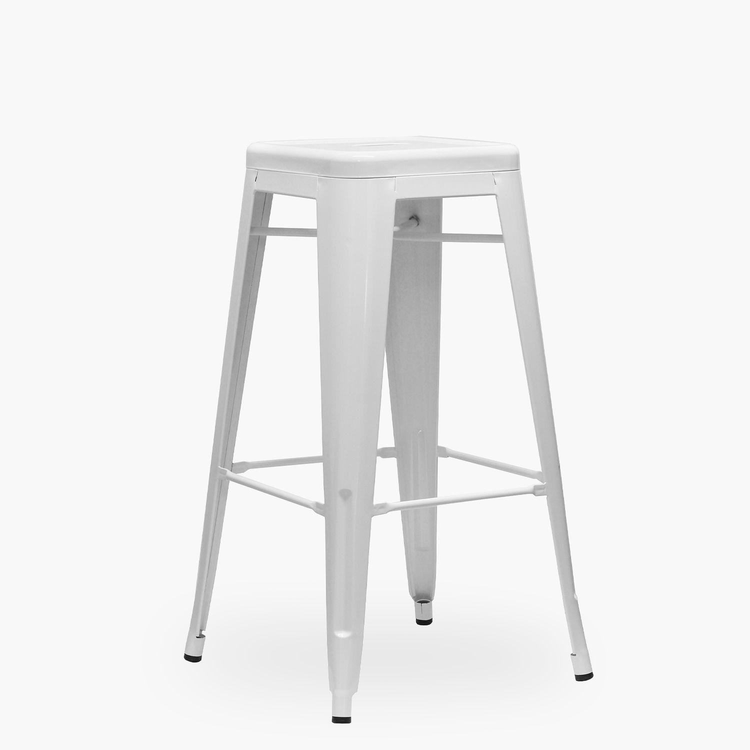 Taburete Alto 77 Tolix Blanco-2