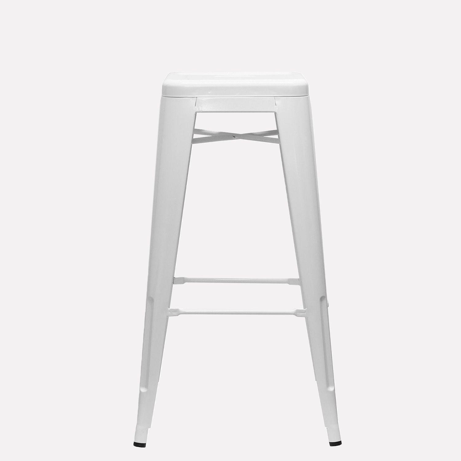 Taburete Alto 77 Tolix Blanco-3