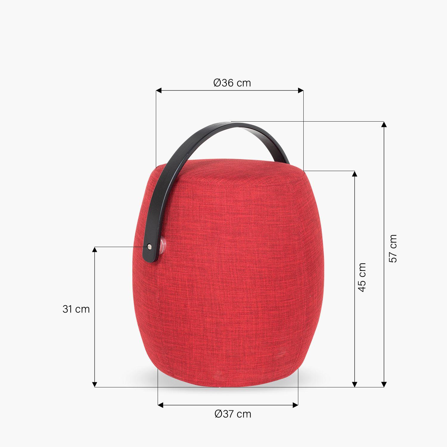 Pouf Asa de Madera LT Rojo-1