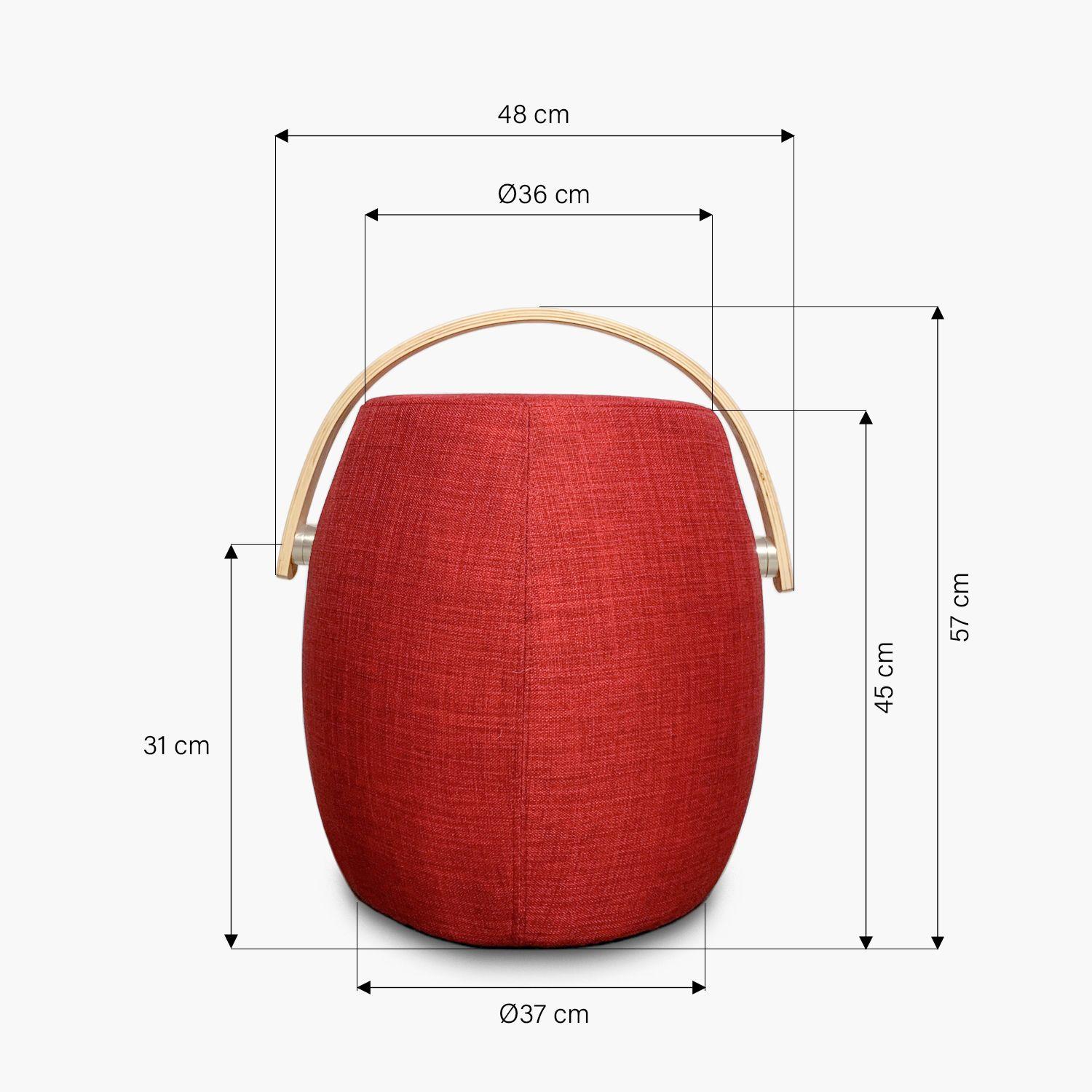 Pouf Asa de Madera LT Rojo-6