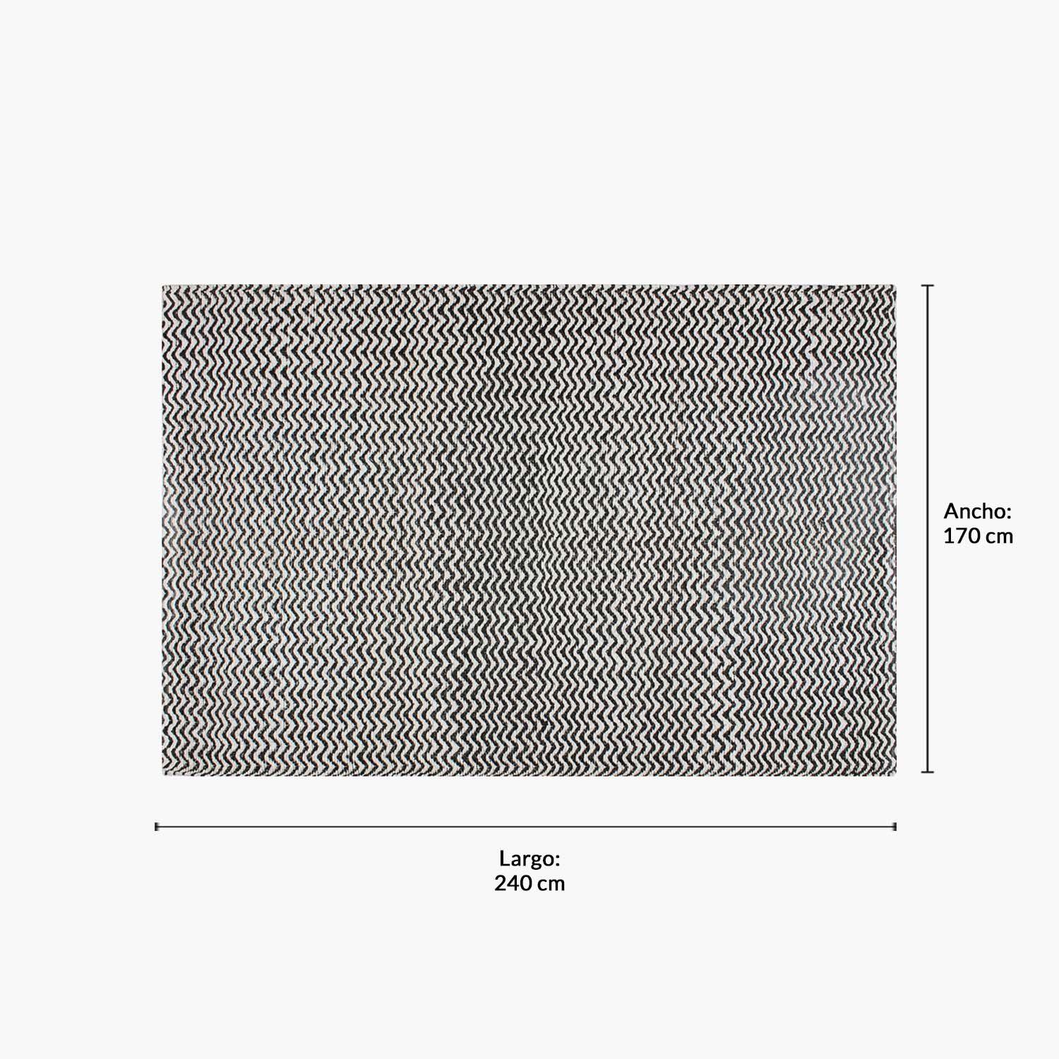 Alfombra Exterior Myrtos 170x240 Bco/Negro-6