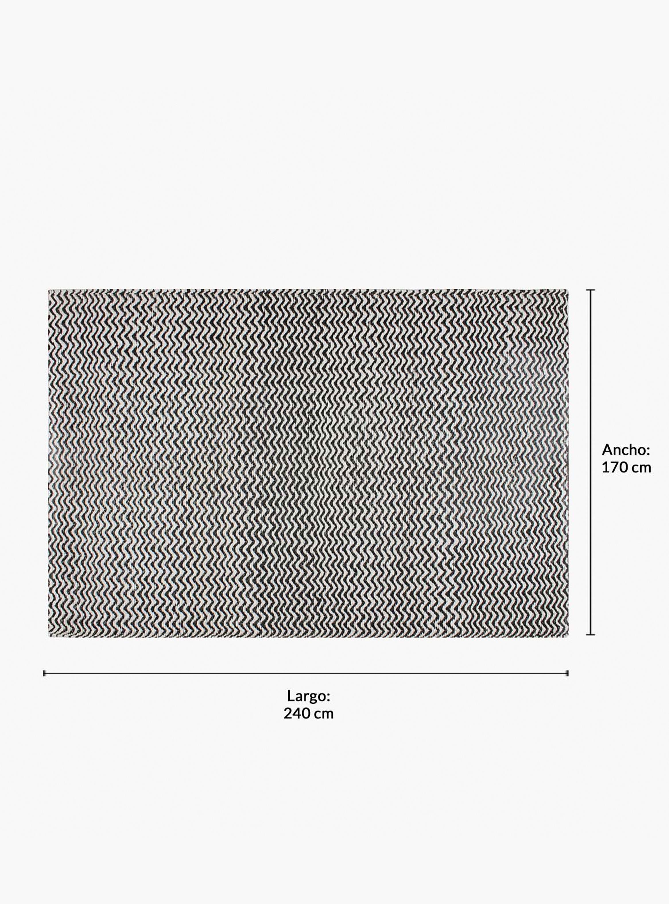 Alfombra Exterior Myrtos 170x240 Bco/Negro-8