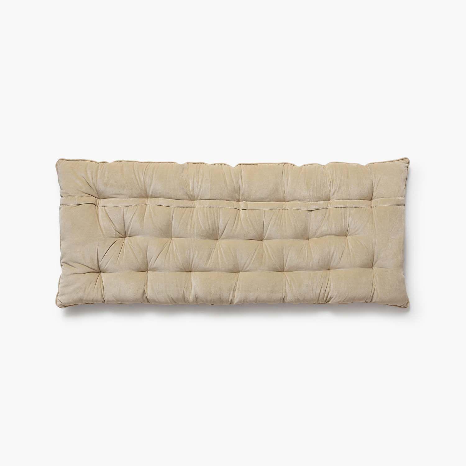 Respaldo de Cama Acolchado Velur 60x90 Crudo-1