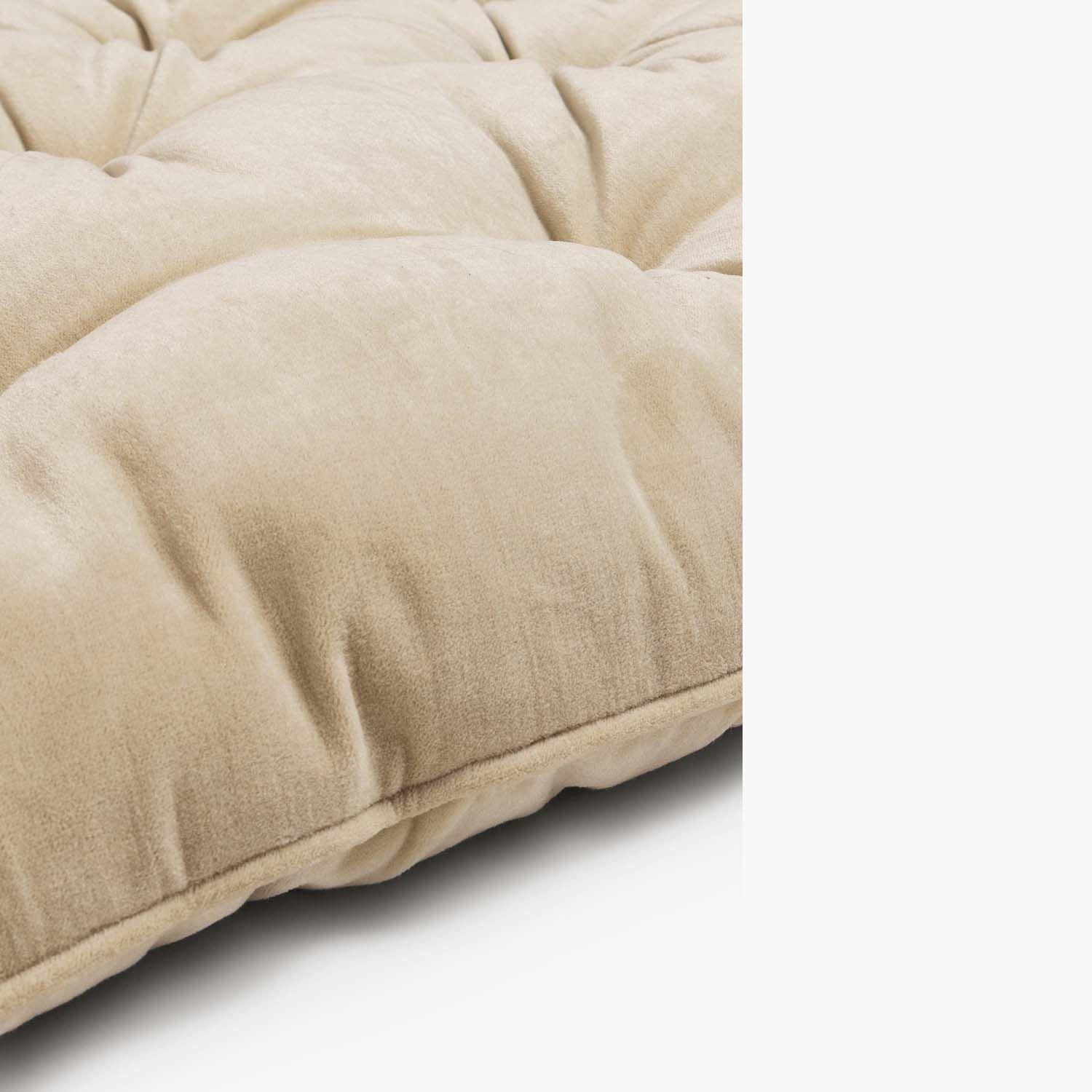 Respaldo de Cama Acolchado Velur 60x90 Crudo-3