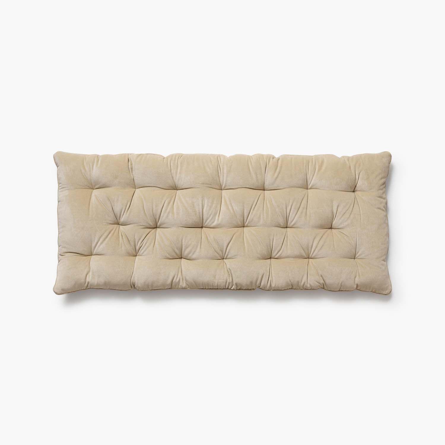 Respaldo de Cama Acolchado Velur 60x90 Crudo-0