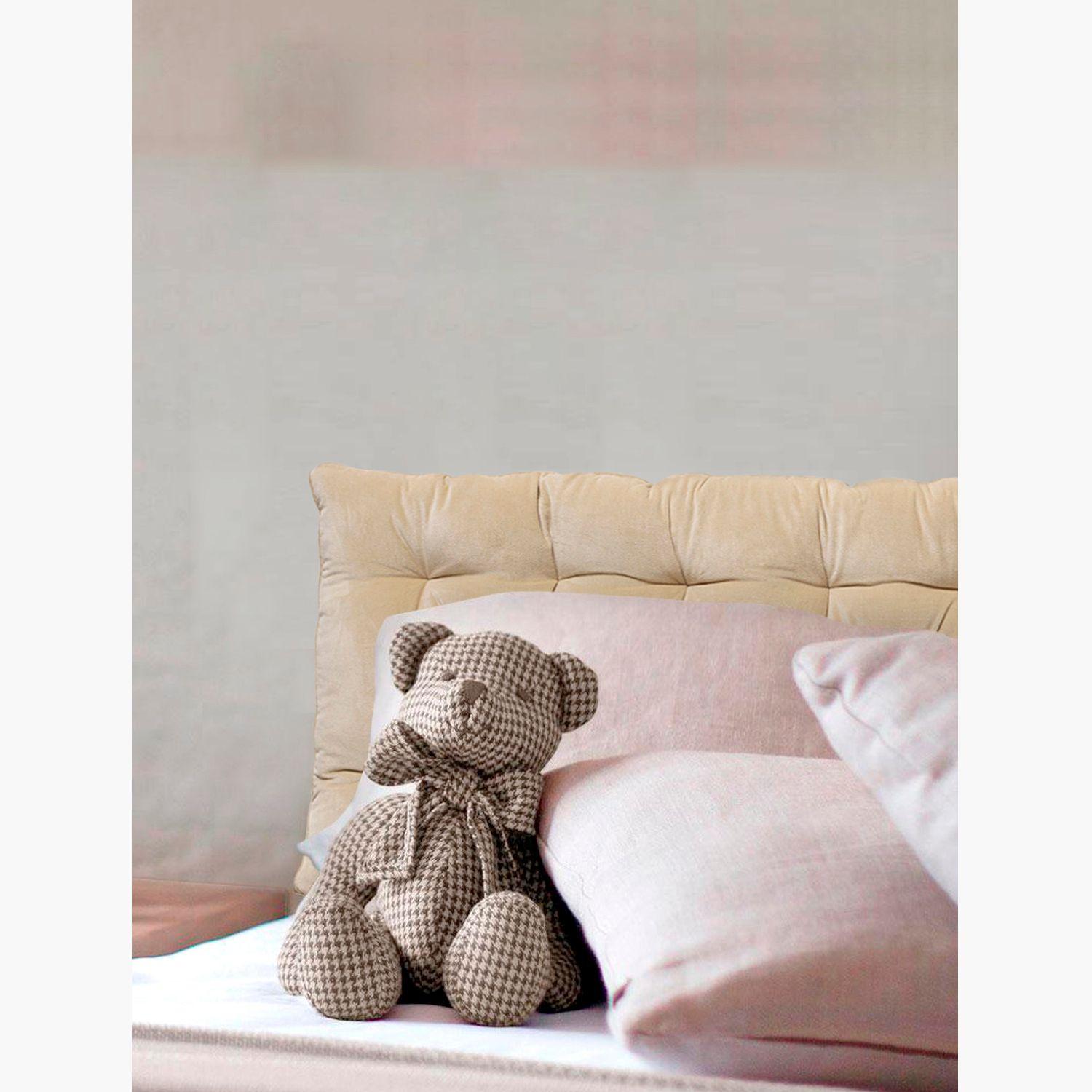 Respaldo de Cama Acolchado Velur 60x90 Crudo-2