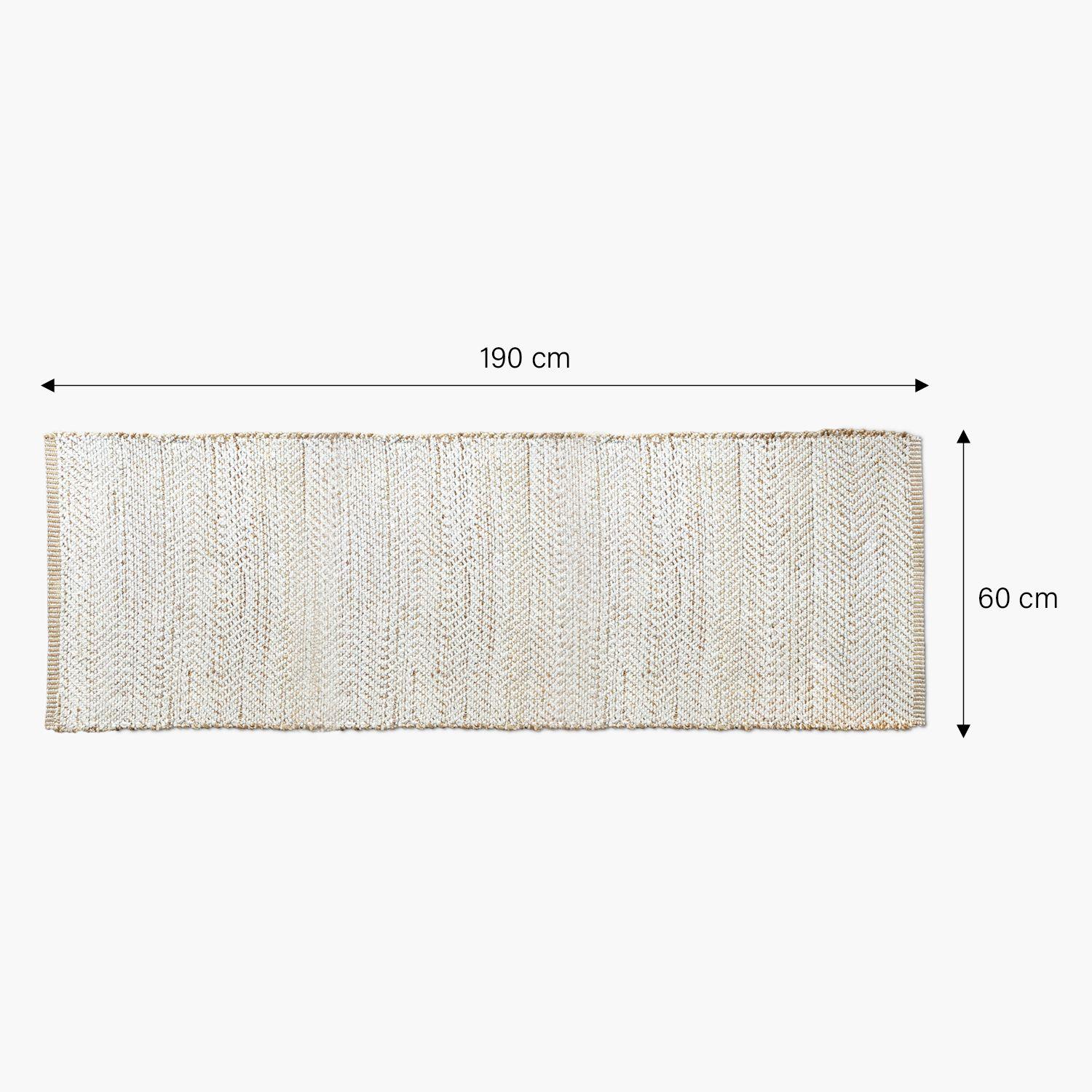 Alfombra Pasillo Algodón/Cañamo Chebbi Crudo-4