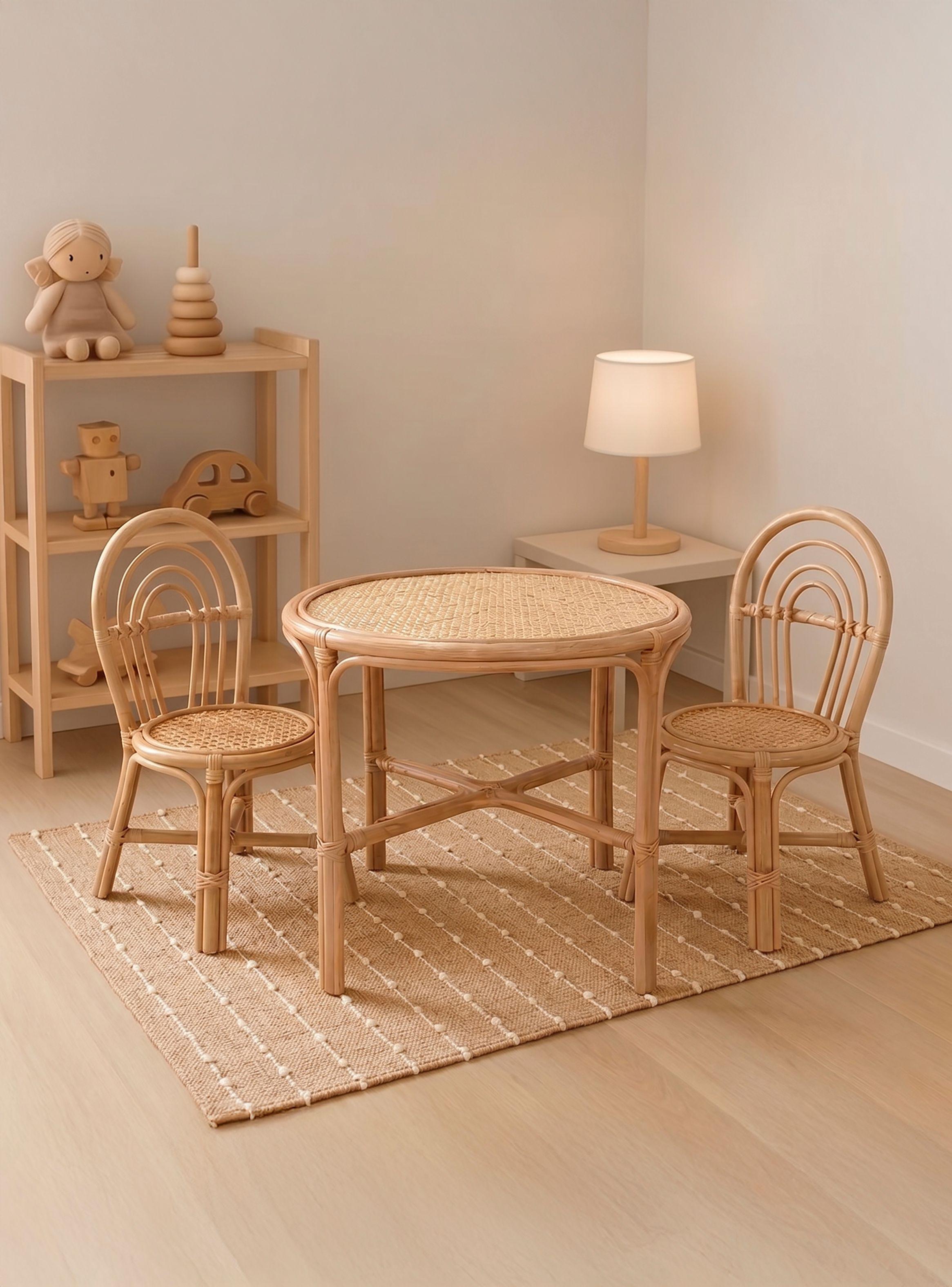 Mesa Infantil Ratan Antonella Natural-1