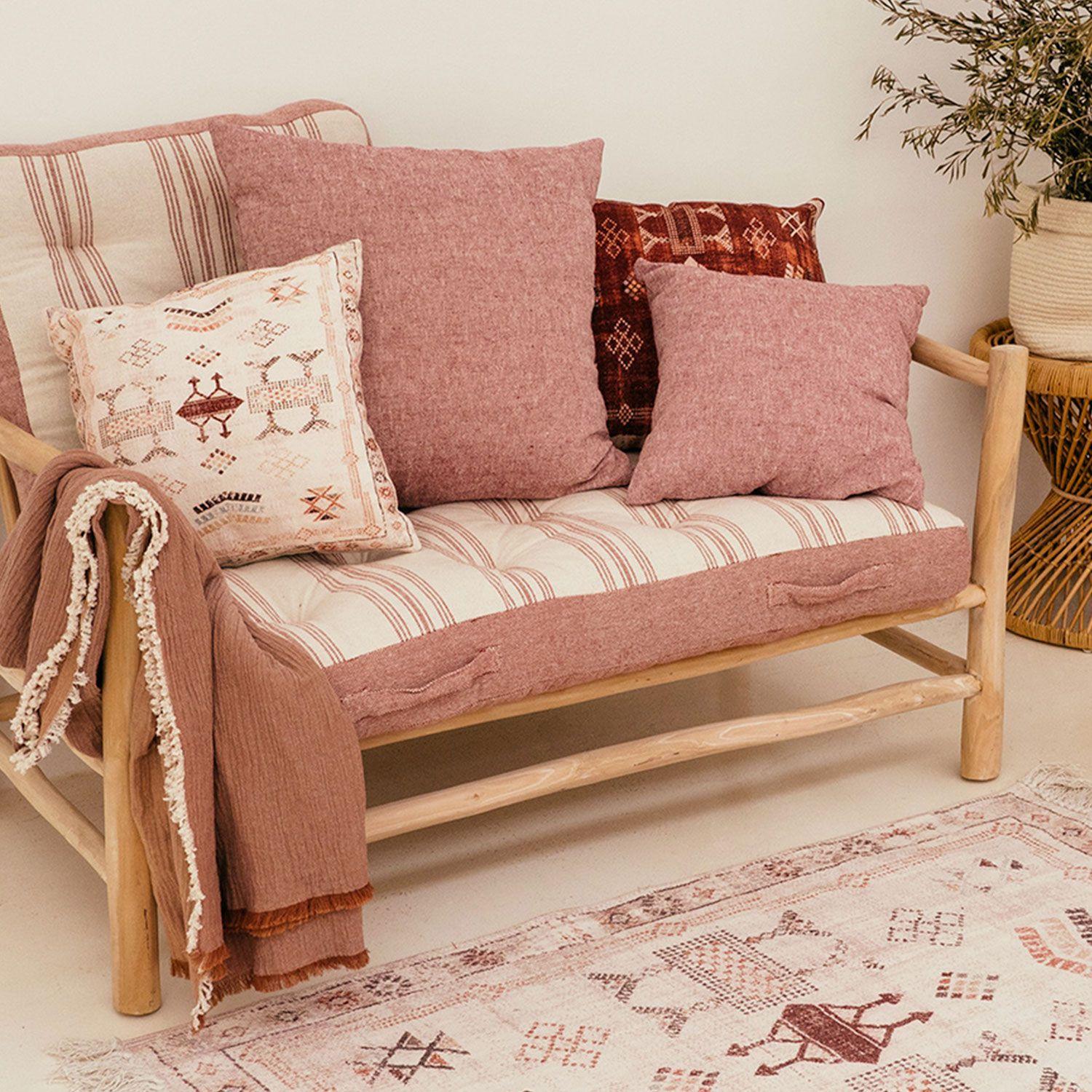 Funda Cojin algodón Tanger 45x45 Crudo-1