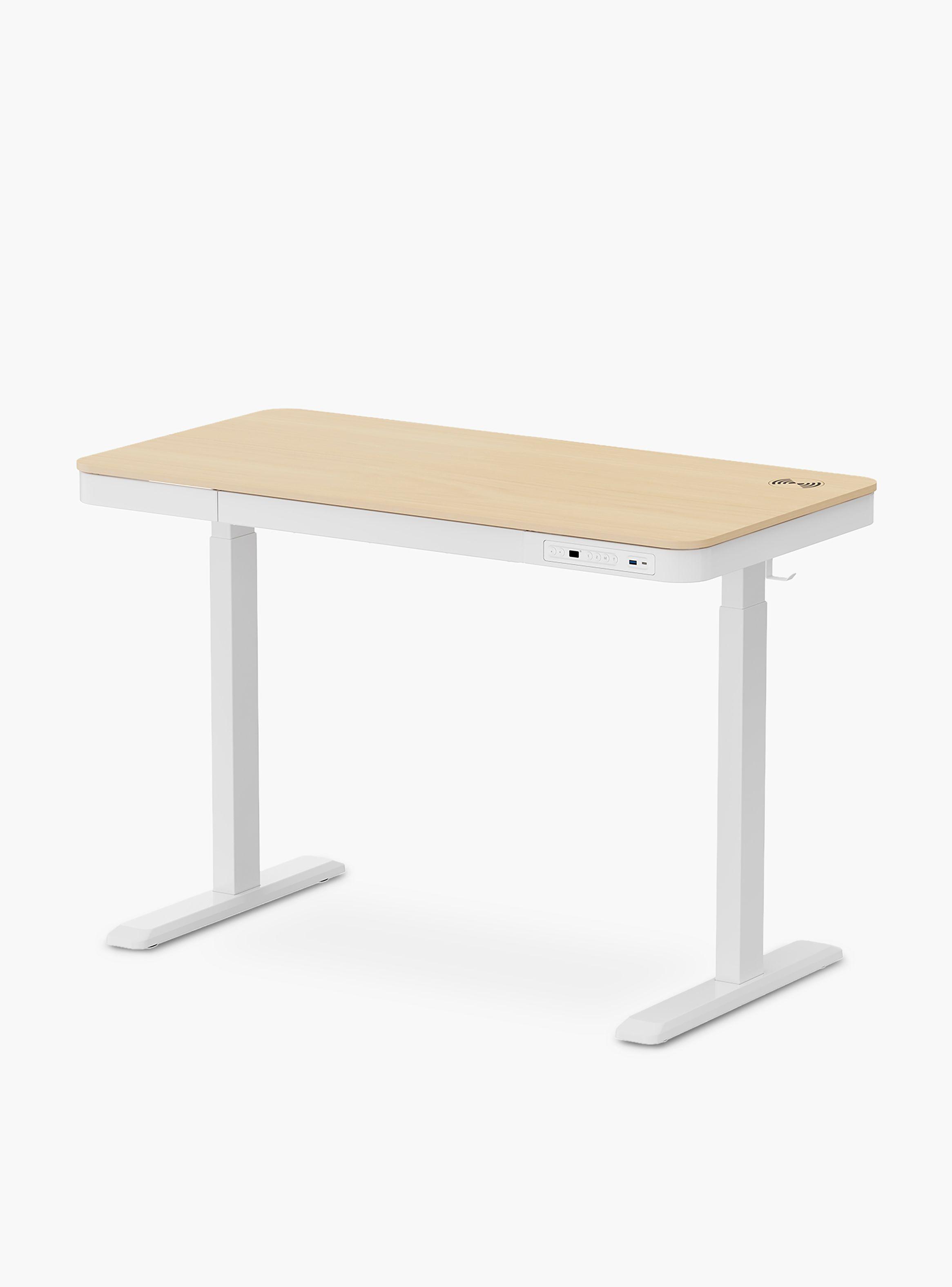 Escritorio Home Office Cosmo Eléctrico Pro Natura/Blanco 118x60-2
