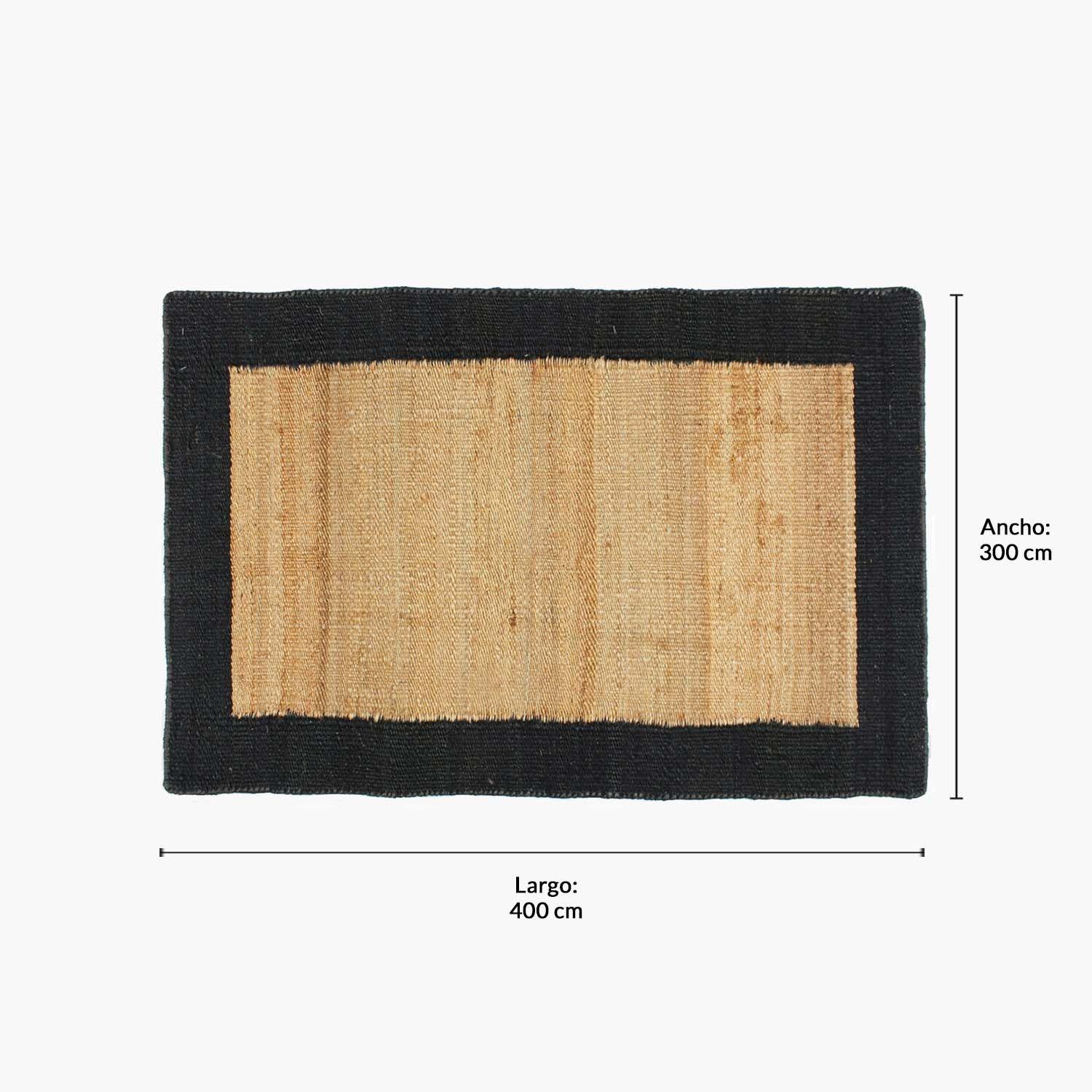 Alfombra Yute Nubia 300x400 Negro-6
