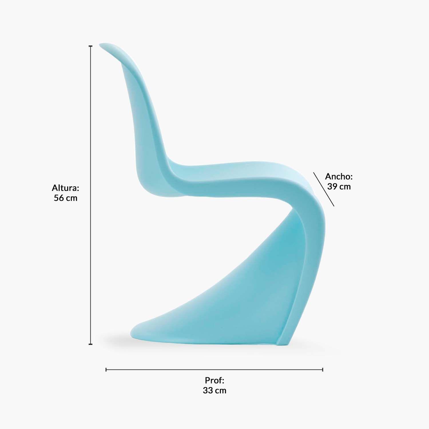 Pack Kids 1 Mesa 2 Sillas Panton Réplica Celeste-1