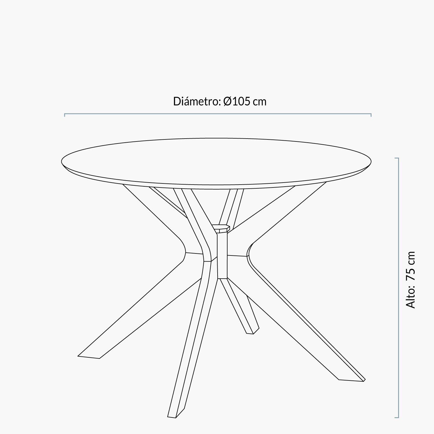 Mesa Comedor Duncan redonda Natural-5