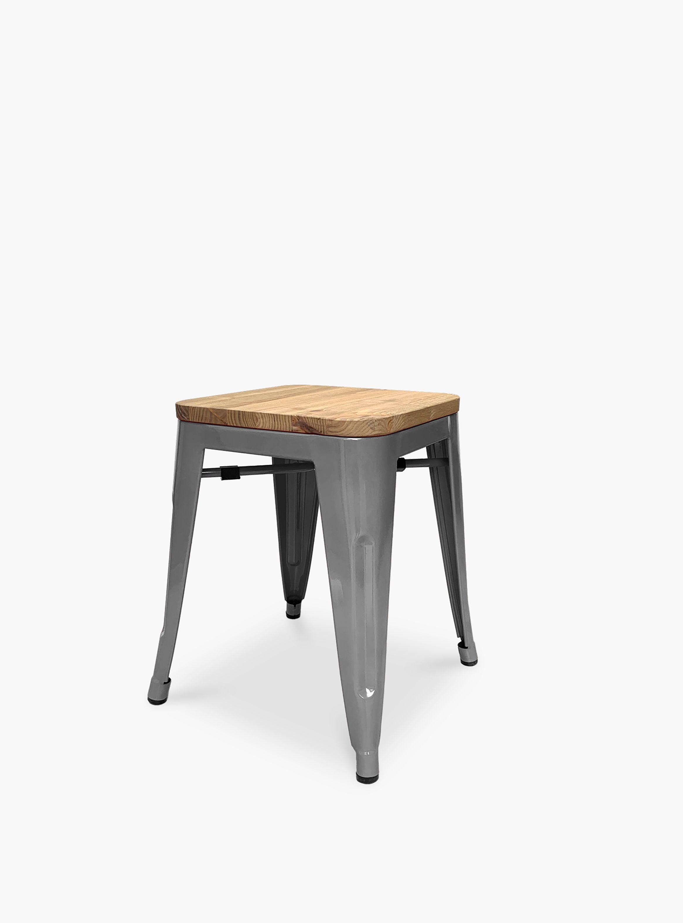 Pack 4 Pisos Tolix Asiento Madera Metal-2