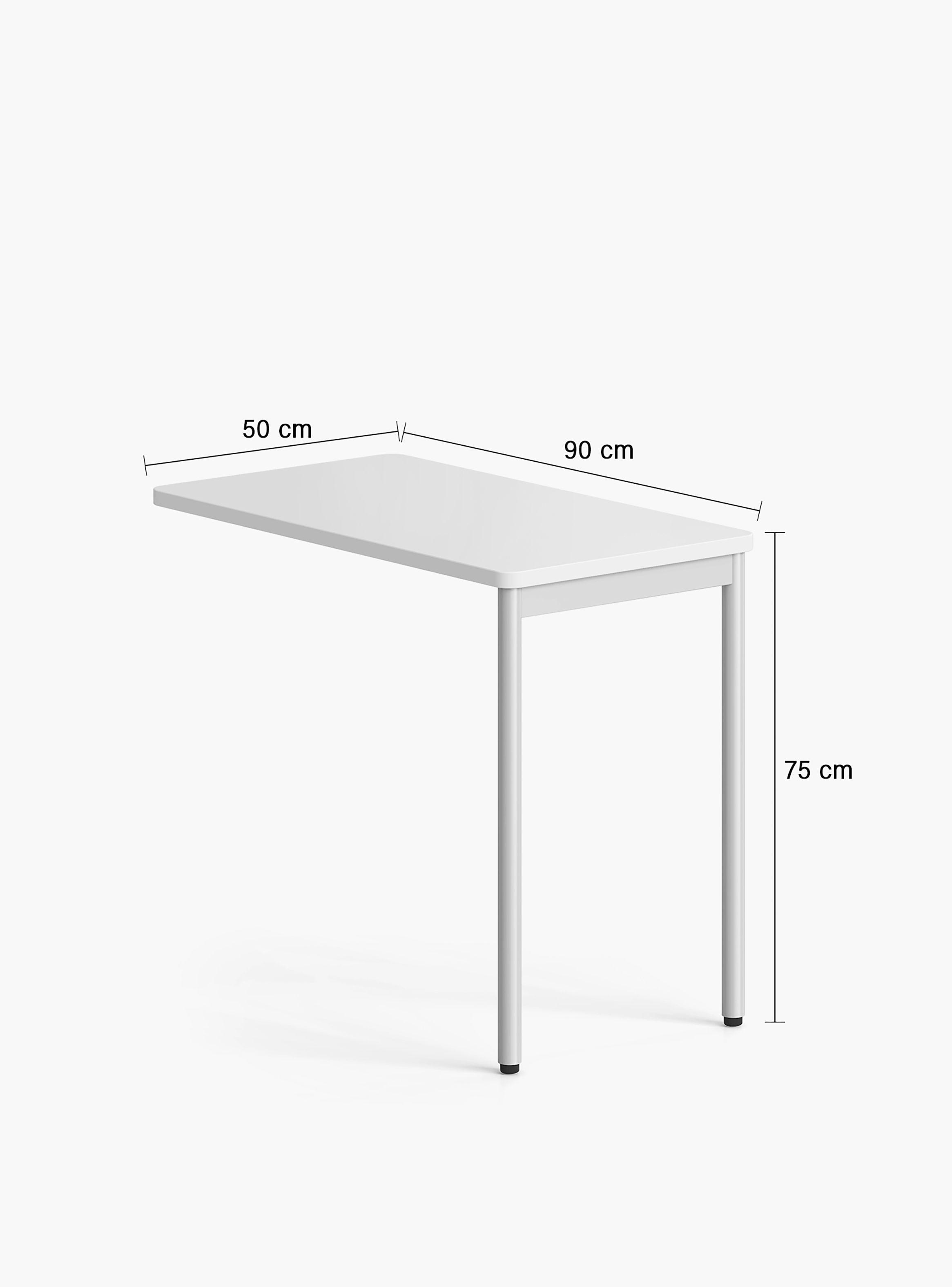 Escritorio Lateral Astro 50x90 Blanco/Blanco-4