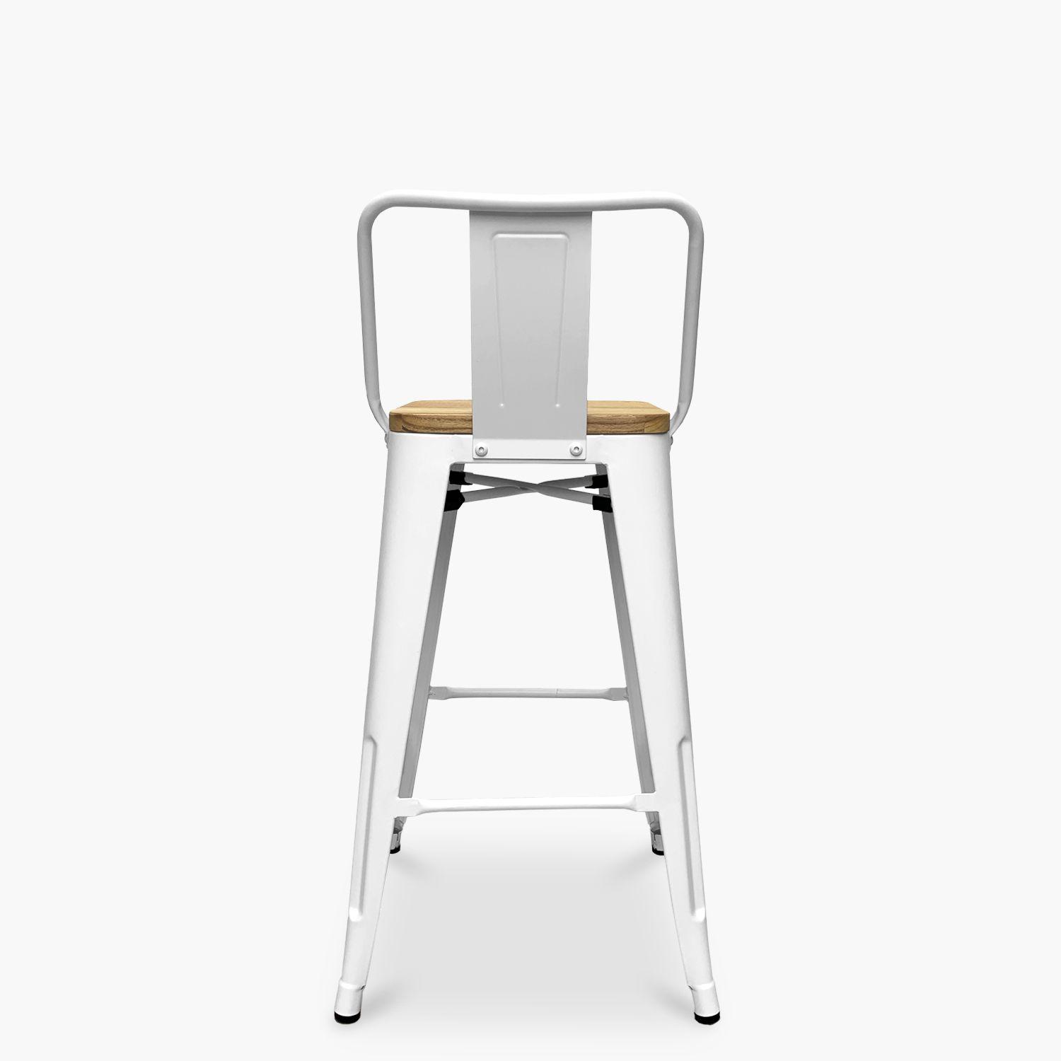 Pack 4 Tolix Taburetes c/resp 66 Madera Blanco-3