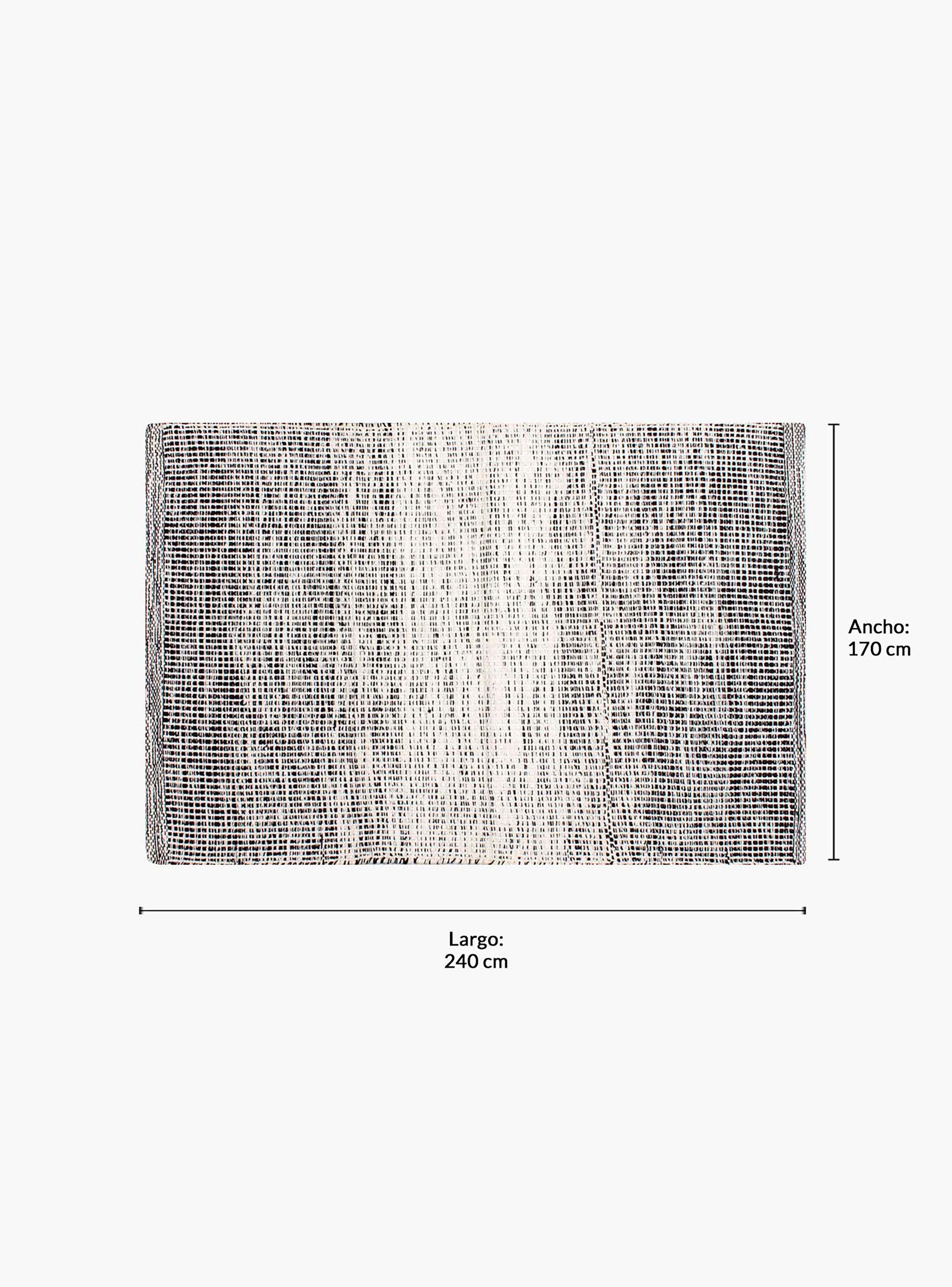 Alfombra Algodon Cairo 170x240 Negro-4