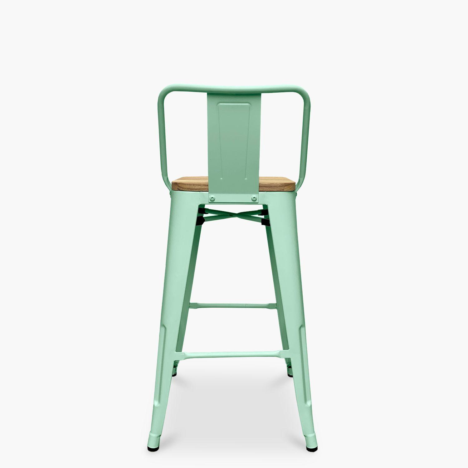 Pack 4 Tolix Taburetes c/resp 66 Madera Menta-2