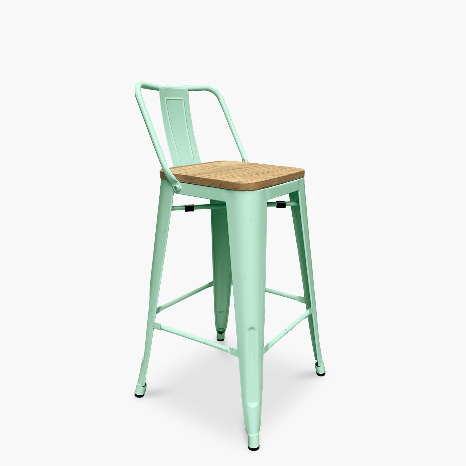 Pack 4 Tolix Taburetes c/resp 66 Madera Menta-3