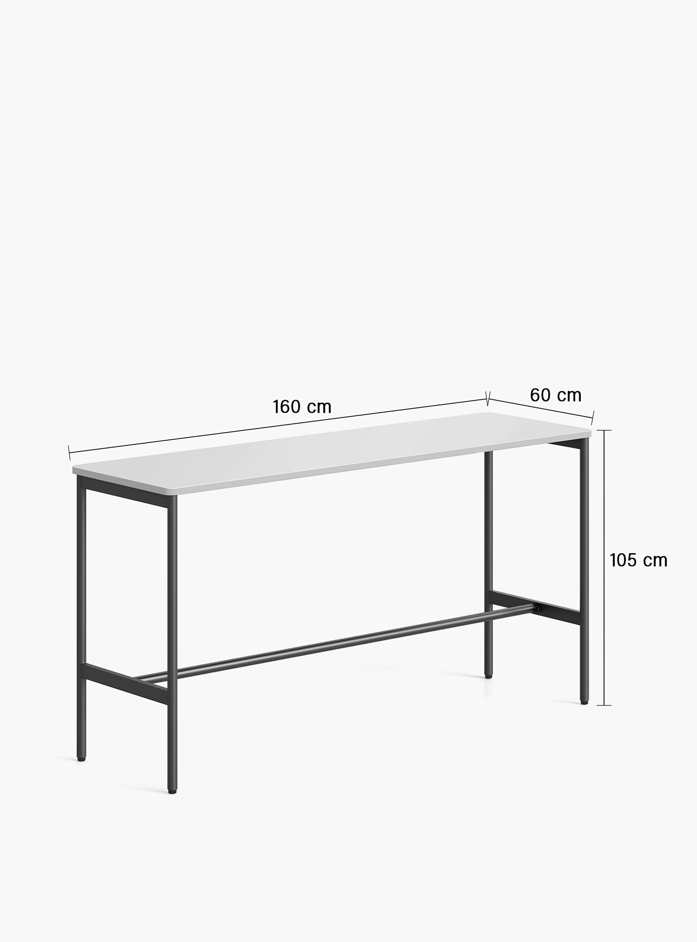 Mesa Oficina Cafetería Astro 160x60 Blanco/Gris-2
