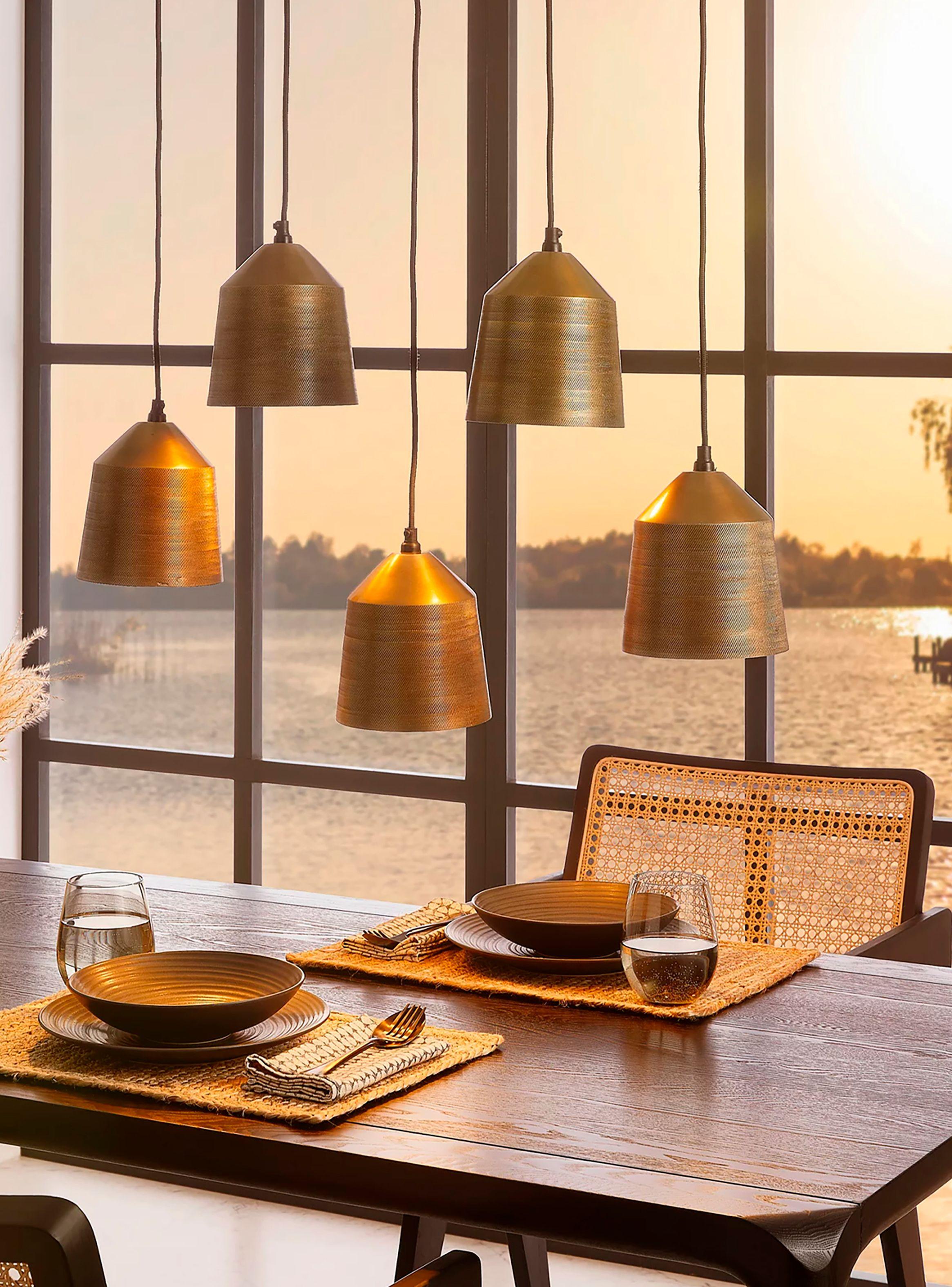 Lámpara de Colgar Lilou x5 Bronce-1