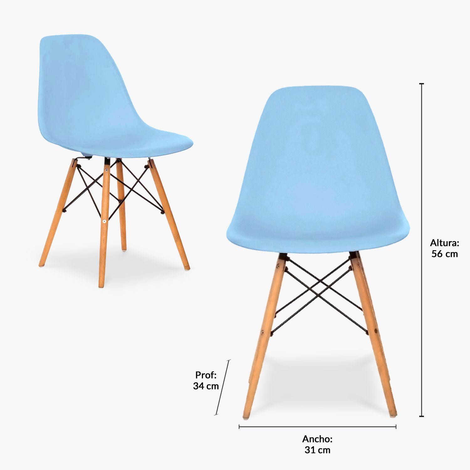 Pack Kids 1 Mesa 2 Sillas DSW Celeste-2