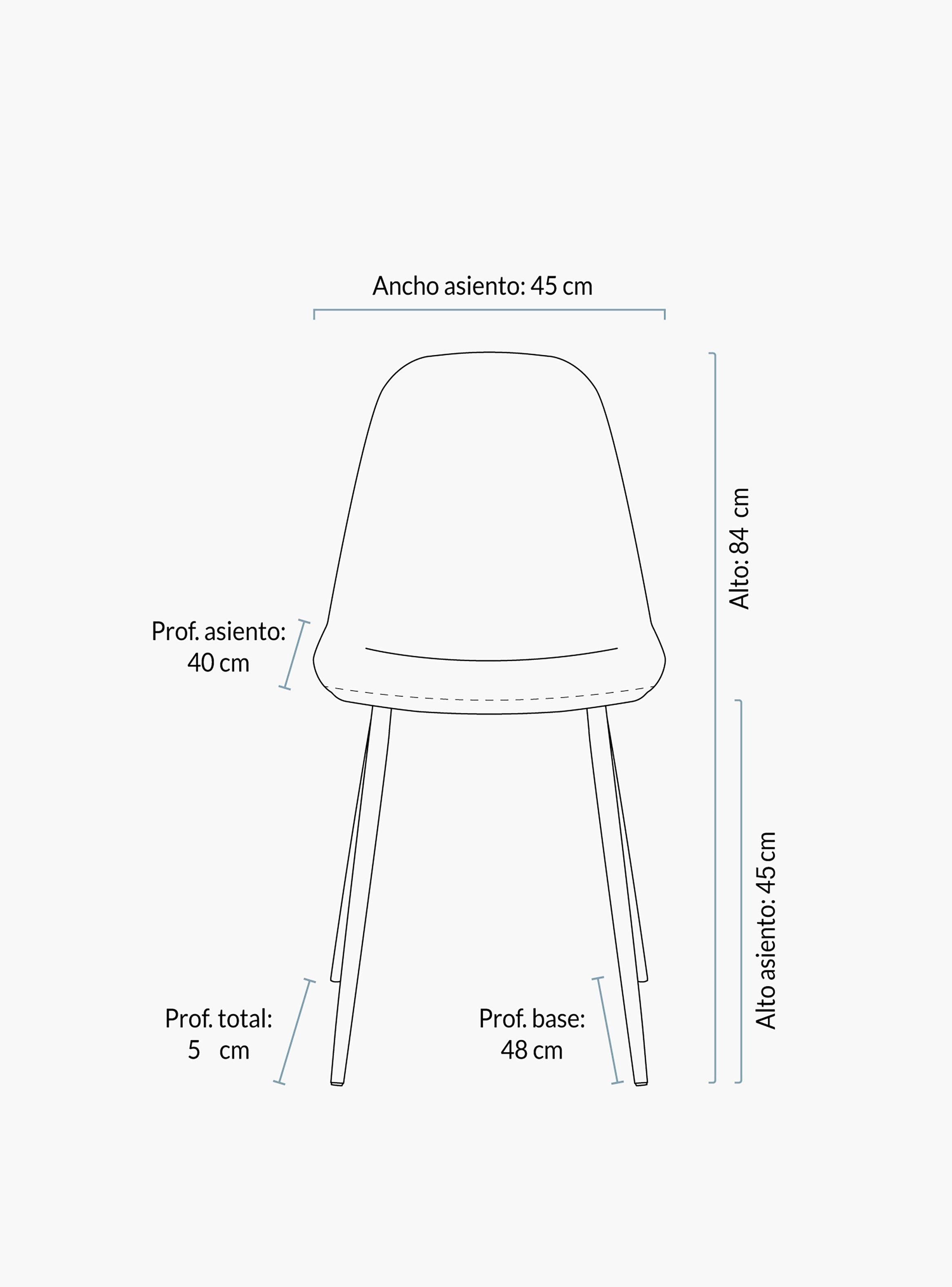 Silla diseño Wilma Gris-5