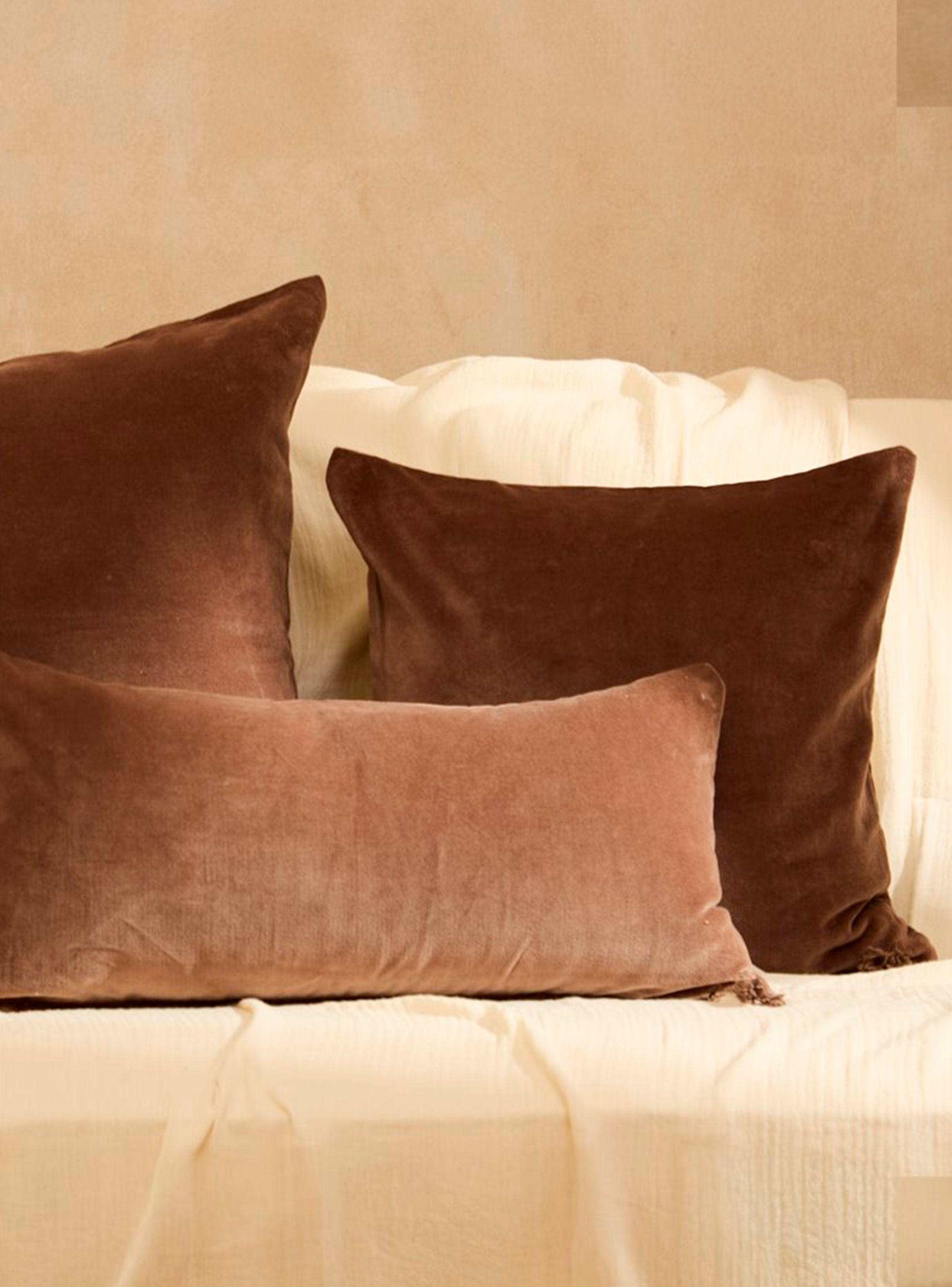 Funda Cojín Velur 45x45 Café-4