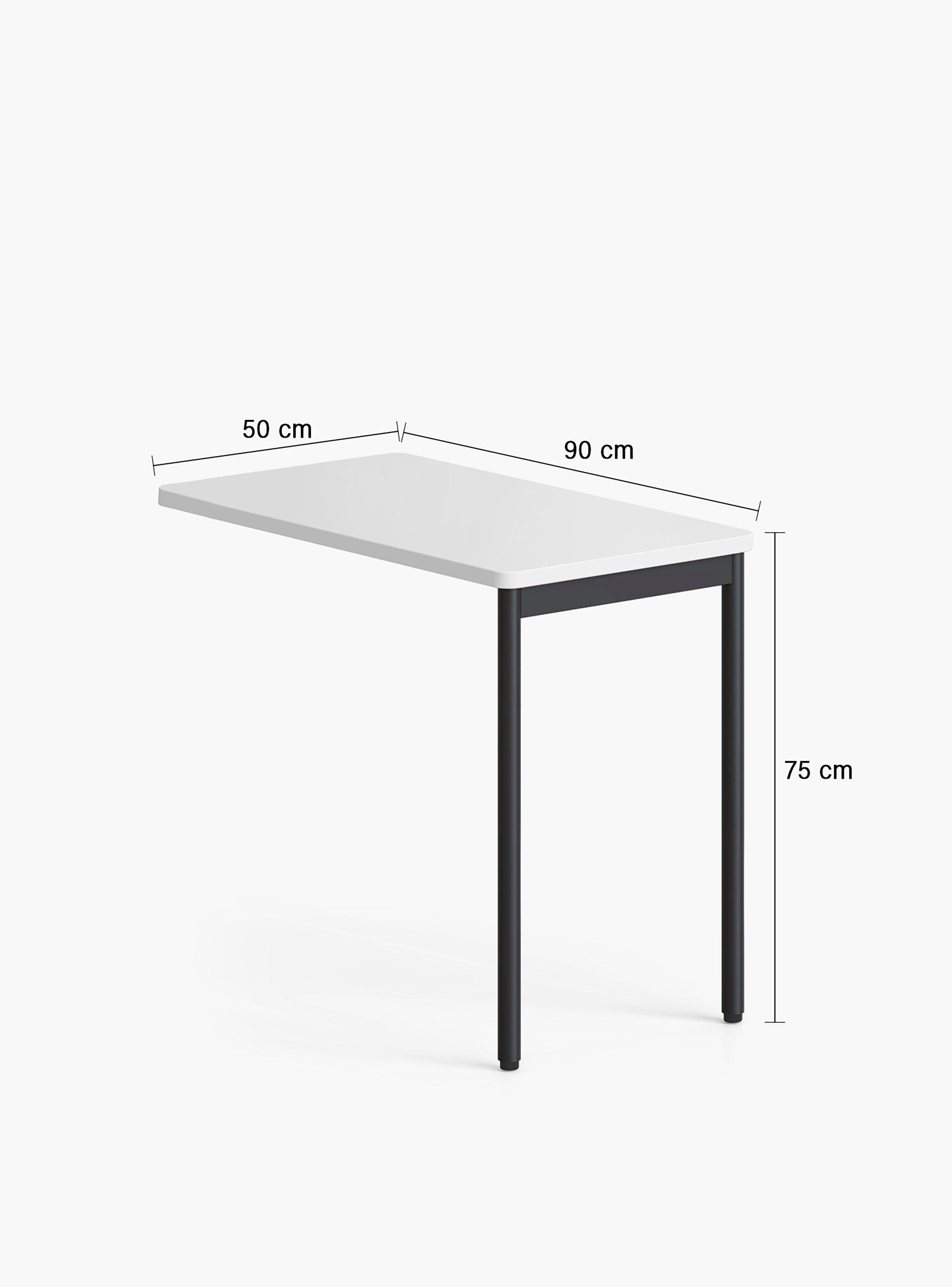 Escritorio Lateral Astro 50x90 Blanco/Gris-4