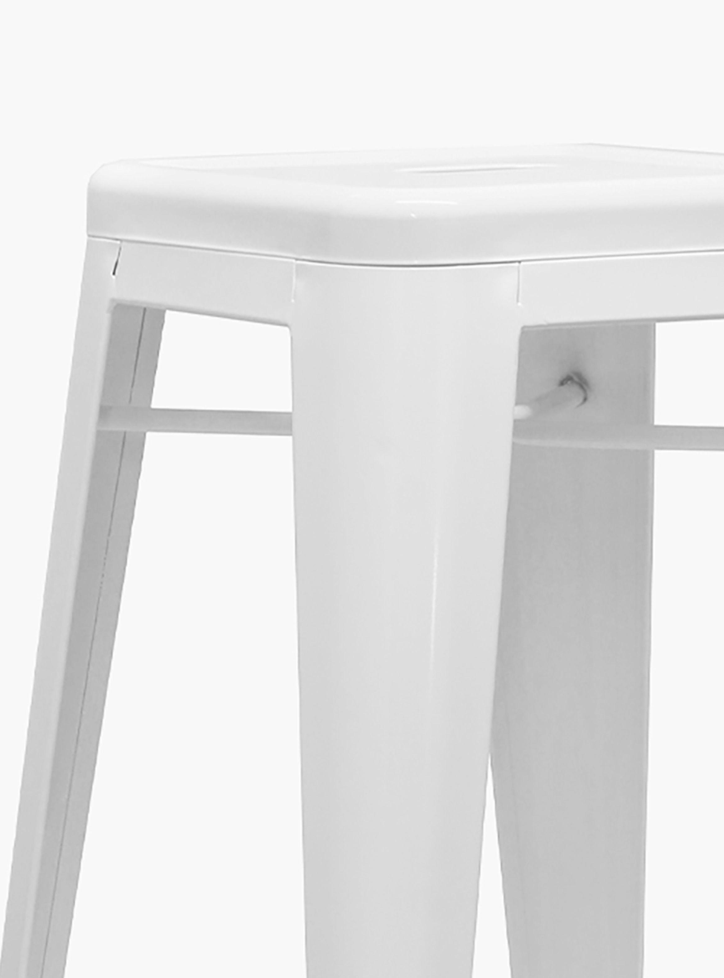 Pack 4 Taburetes Tolix 77 Asiento Metal Blanco-3