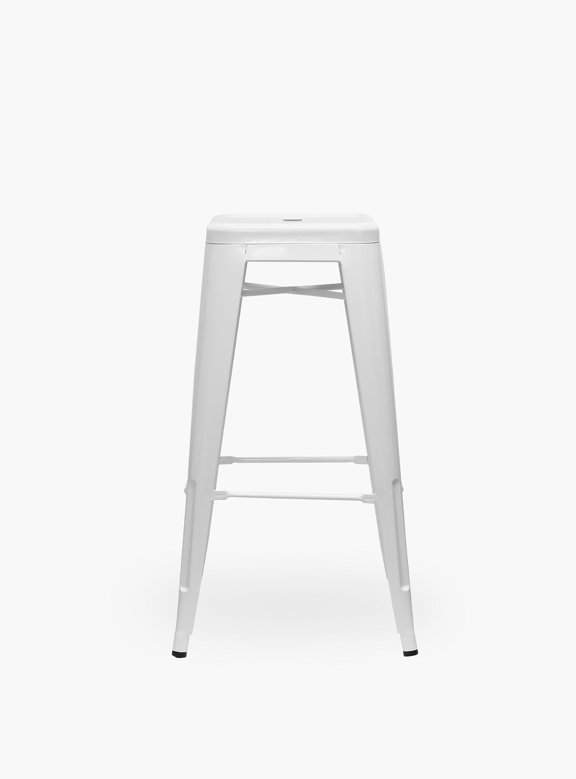 Pack 4 Taburetes Tolix 77 Asiento Metal Blanco-1