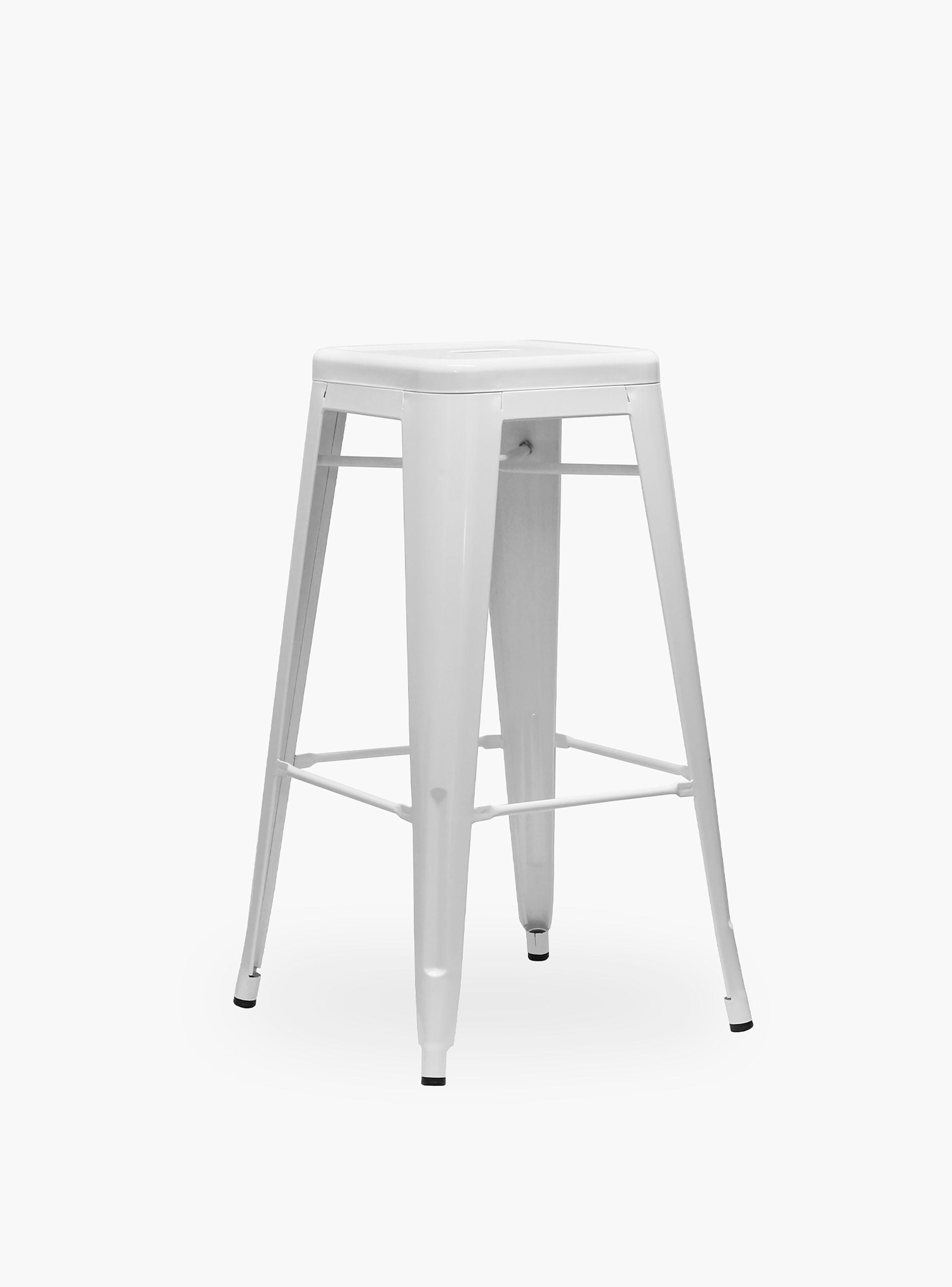 Pack 4 Taburetes Tolix 77 Asiento Metal Blanco-2