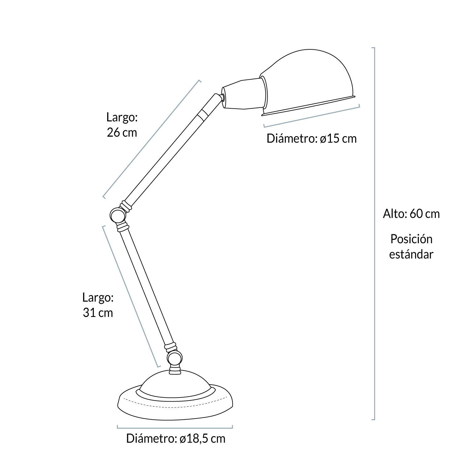 Lámpara de Mesa Abbey Réplica Negro-2