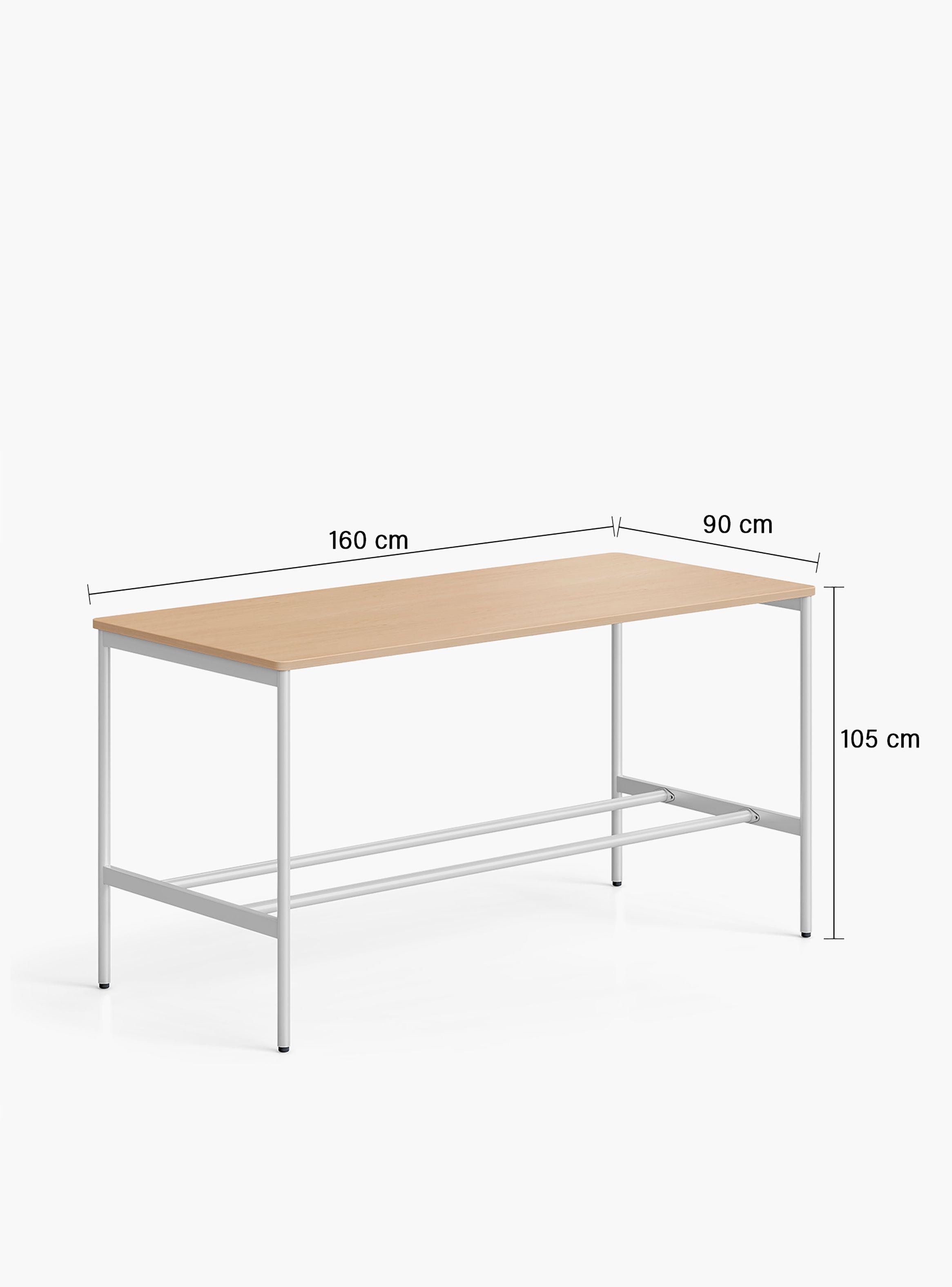 Mesa Oficina Cafetería Astro 160x90 Natura/Blanco-2