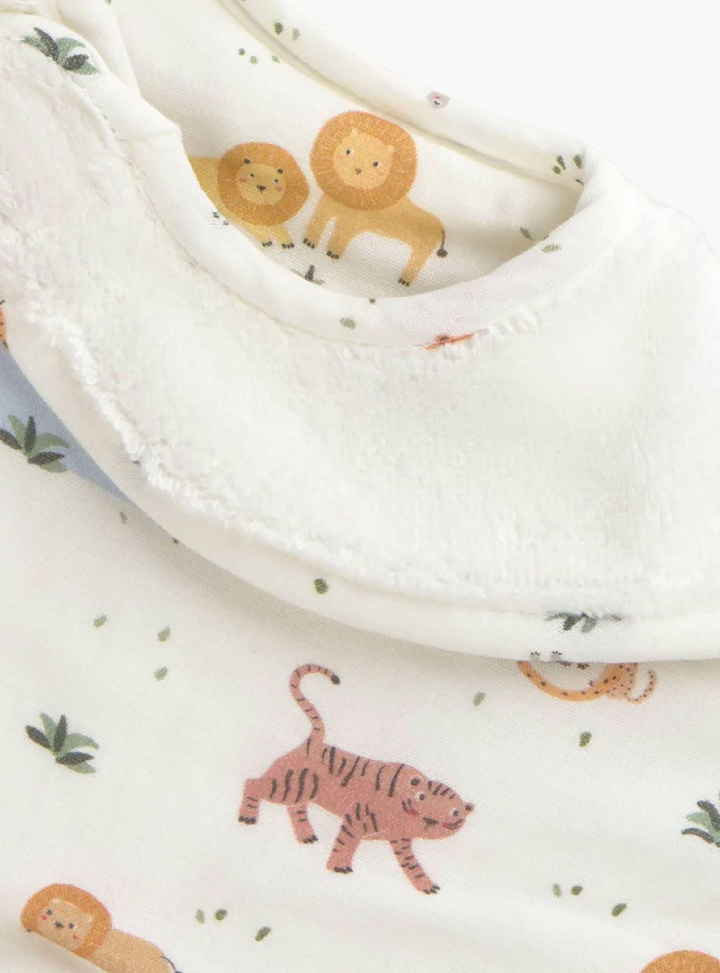 Set 2 Baberos Algodón Juno Blanco-2