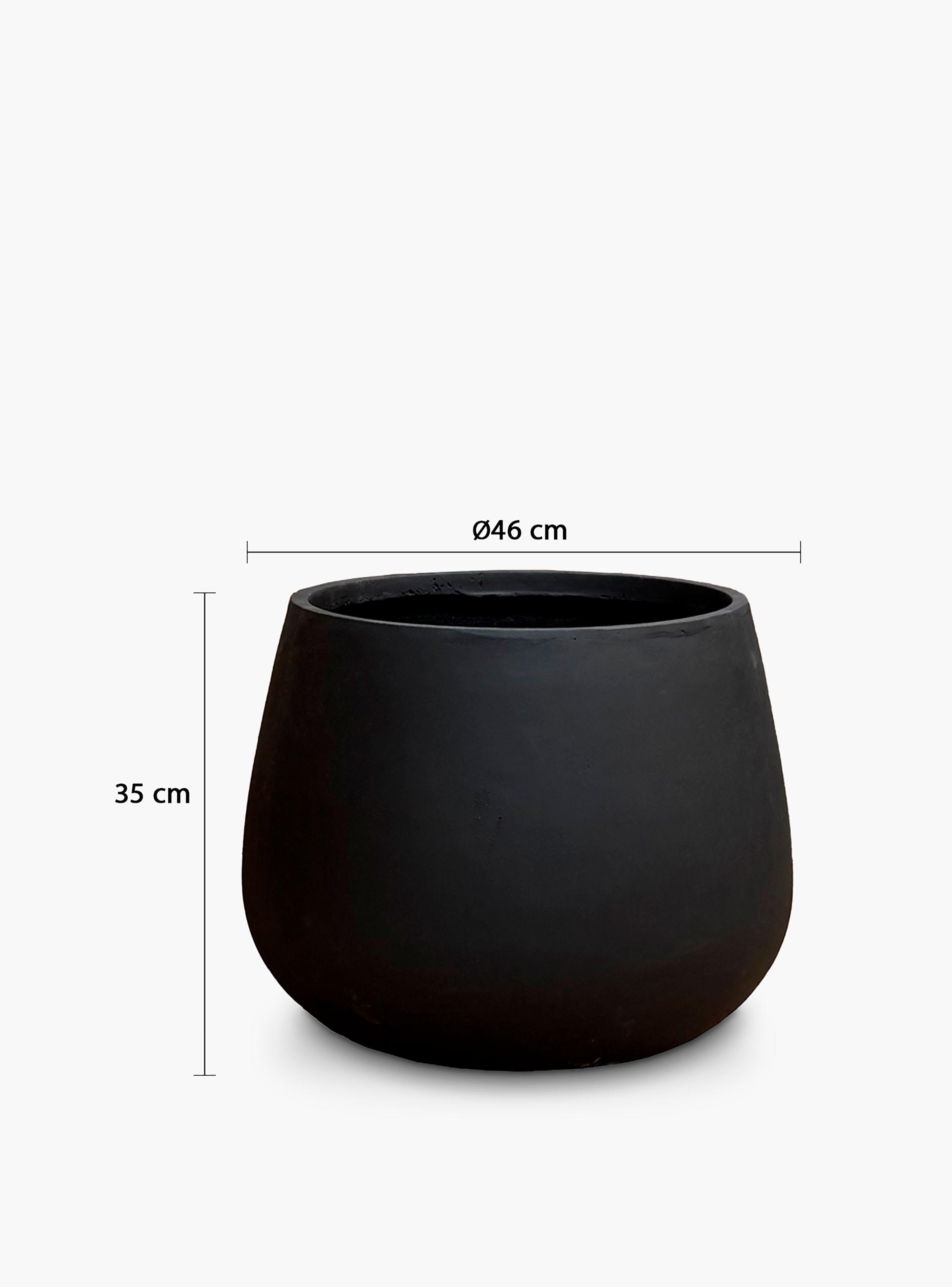 Macetero Aysen 35 Negro-2