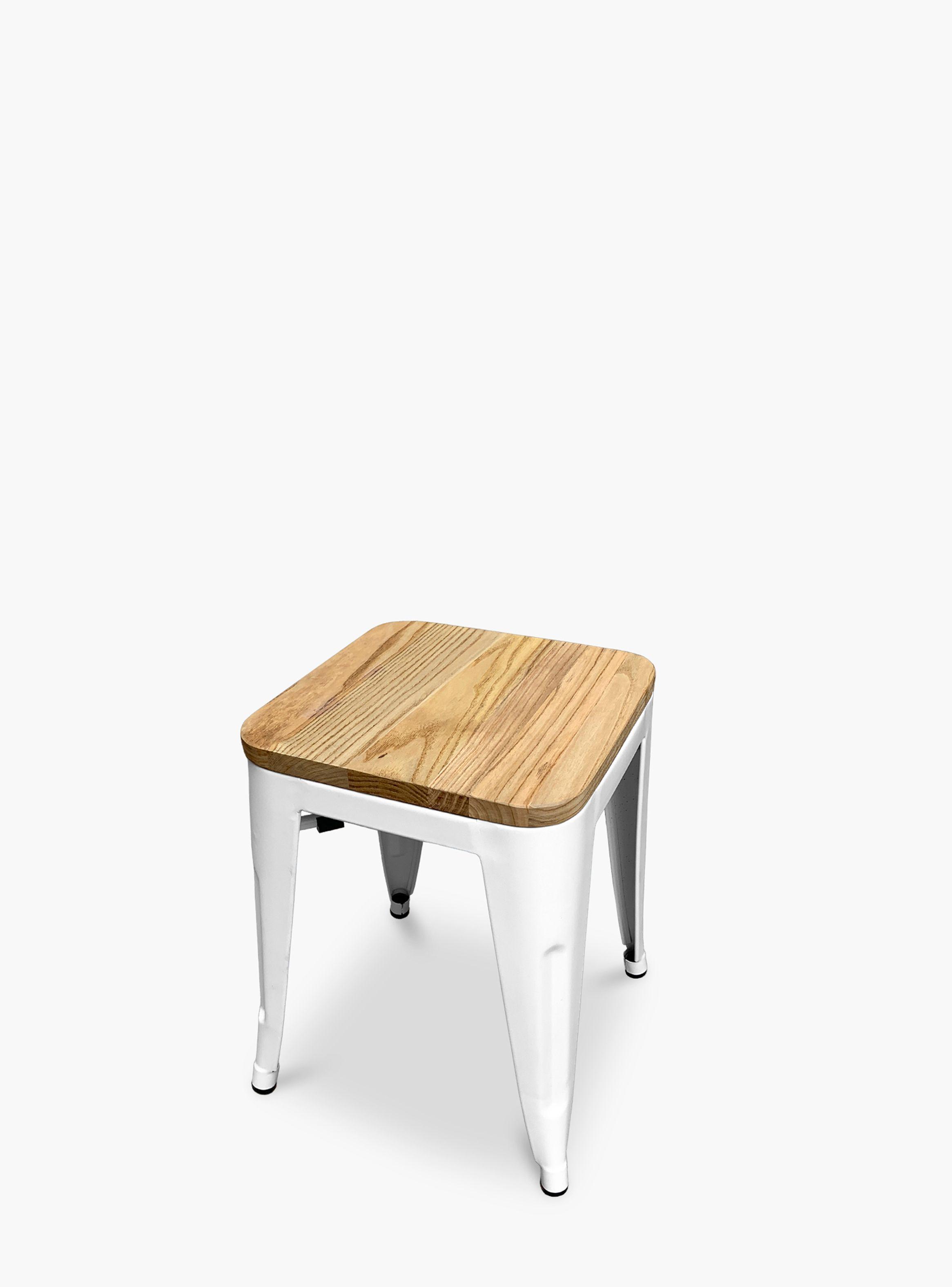 Piso Tolix Asiento Madera Blanco-2