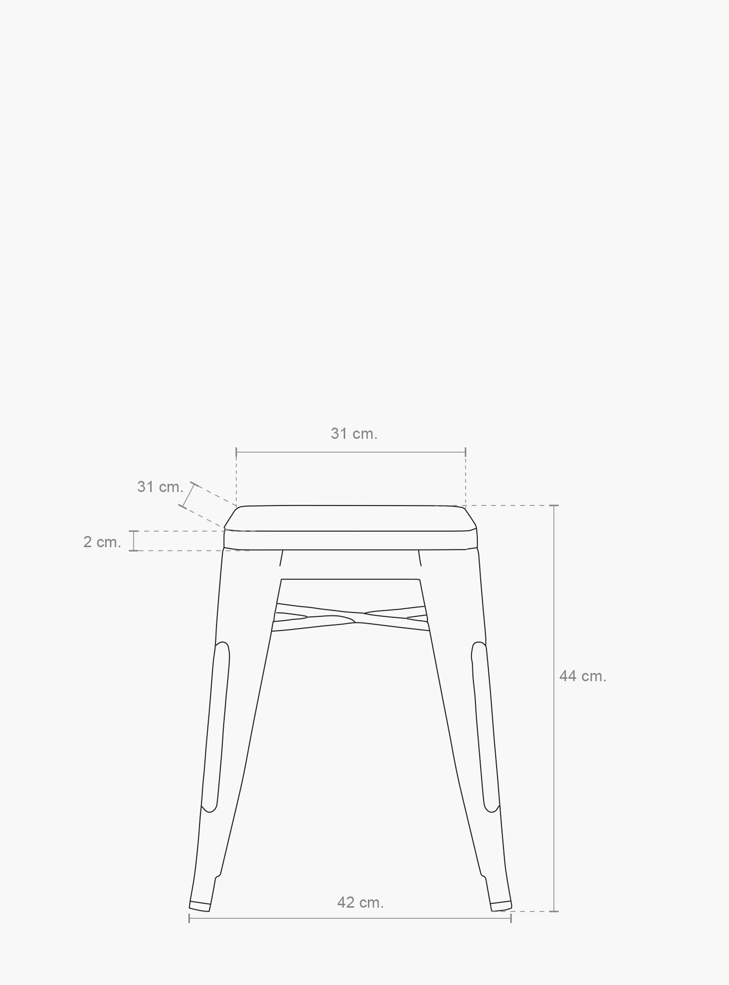 Piso Tolix Asiento Madera Blanco-3